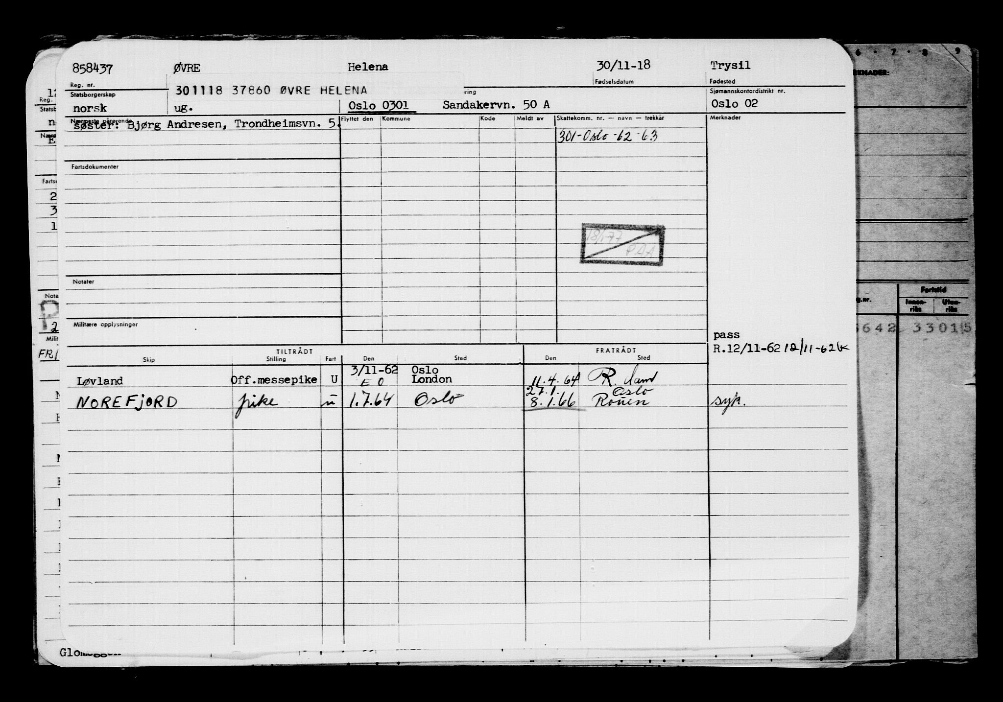 Direktoratet for sjømenn, AV/RA-S-3545/G/Gb/L0164: Hovedkort, 1918, p. 397