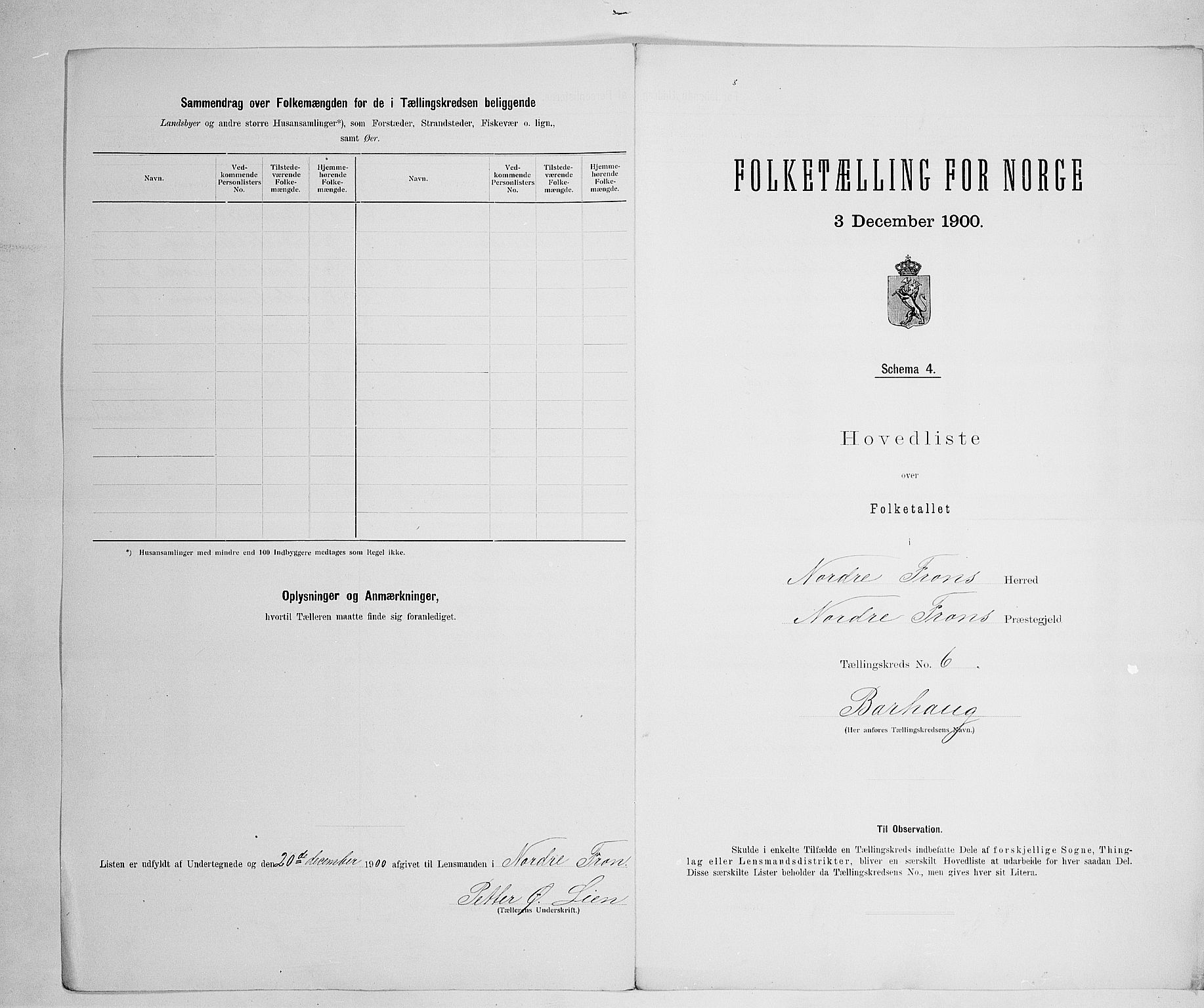 SAH, 1900 census for Nord-Fron, 1900, p. 29