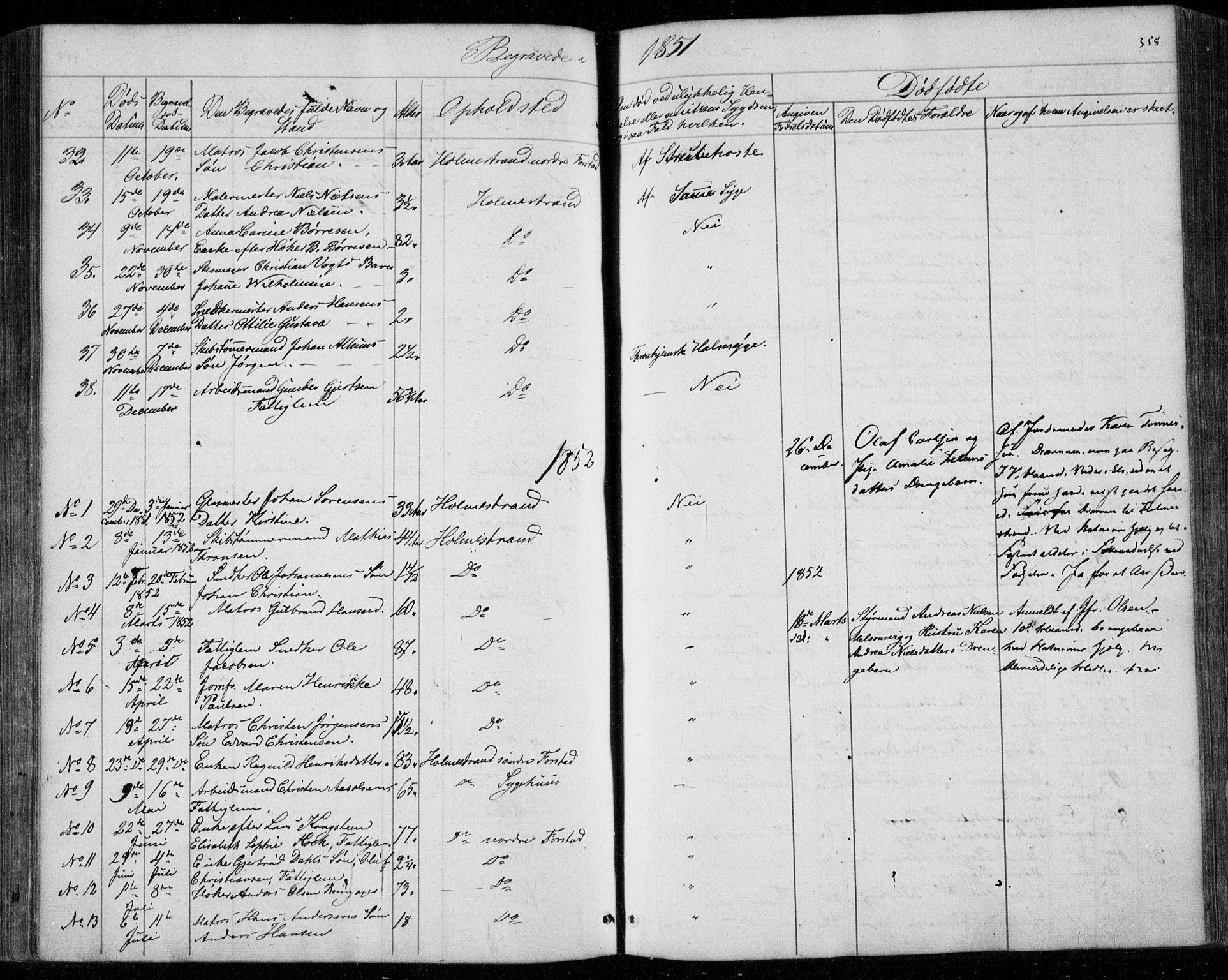 Holmestrand kirkebøker, AV/SAKO-A-346/F/Fa/L0002: Parish register (official) no. 2, 1840-1866, p. 358