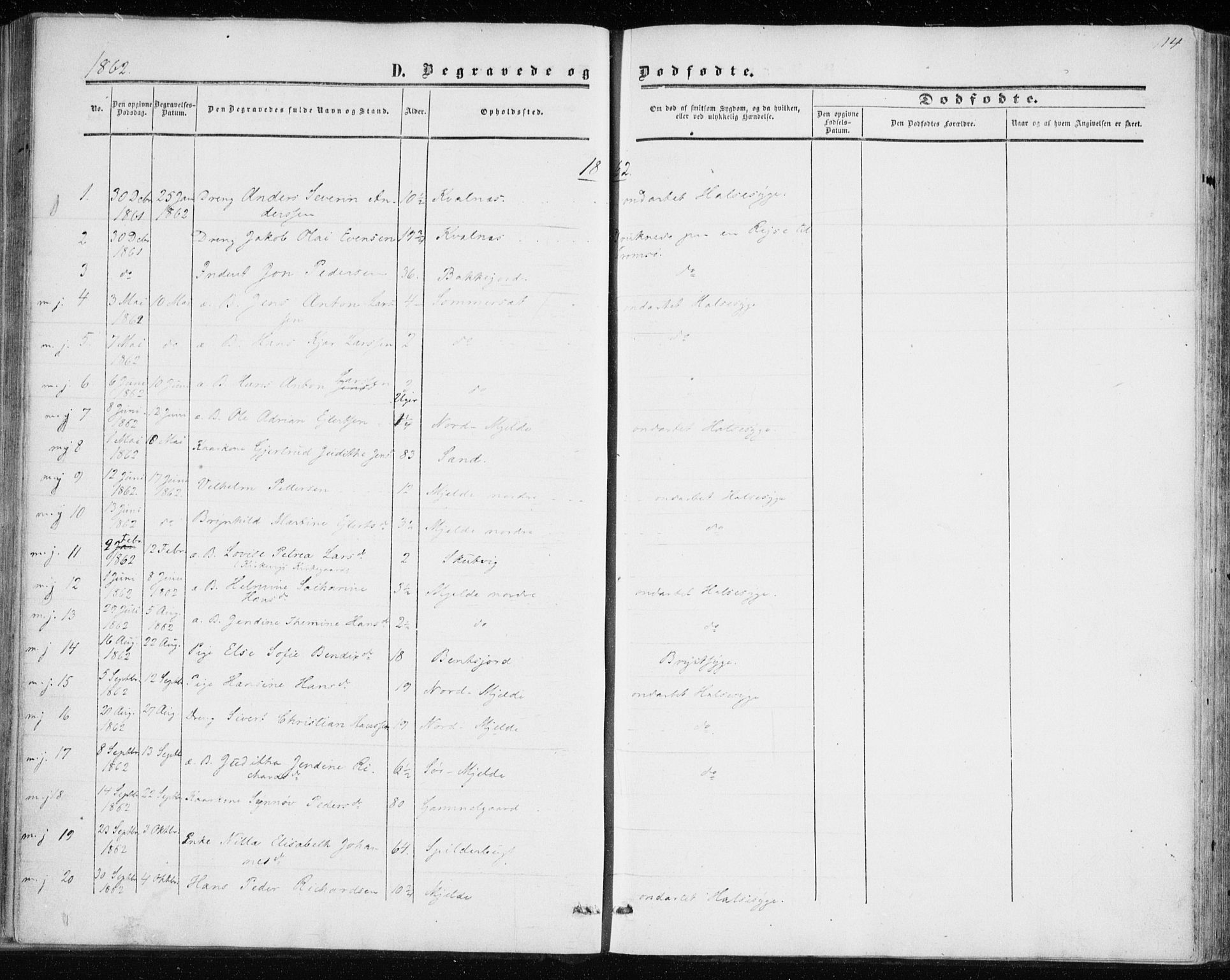 Balsfjord sokneprestembete, SATØ/S-1303/G/Ga/L0001kirke: Parish register (official) no. 1, 1858-1870, p. 114