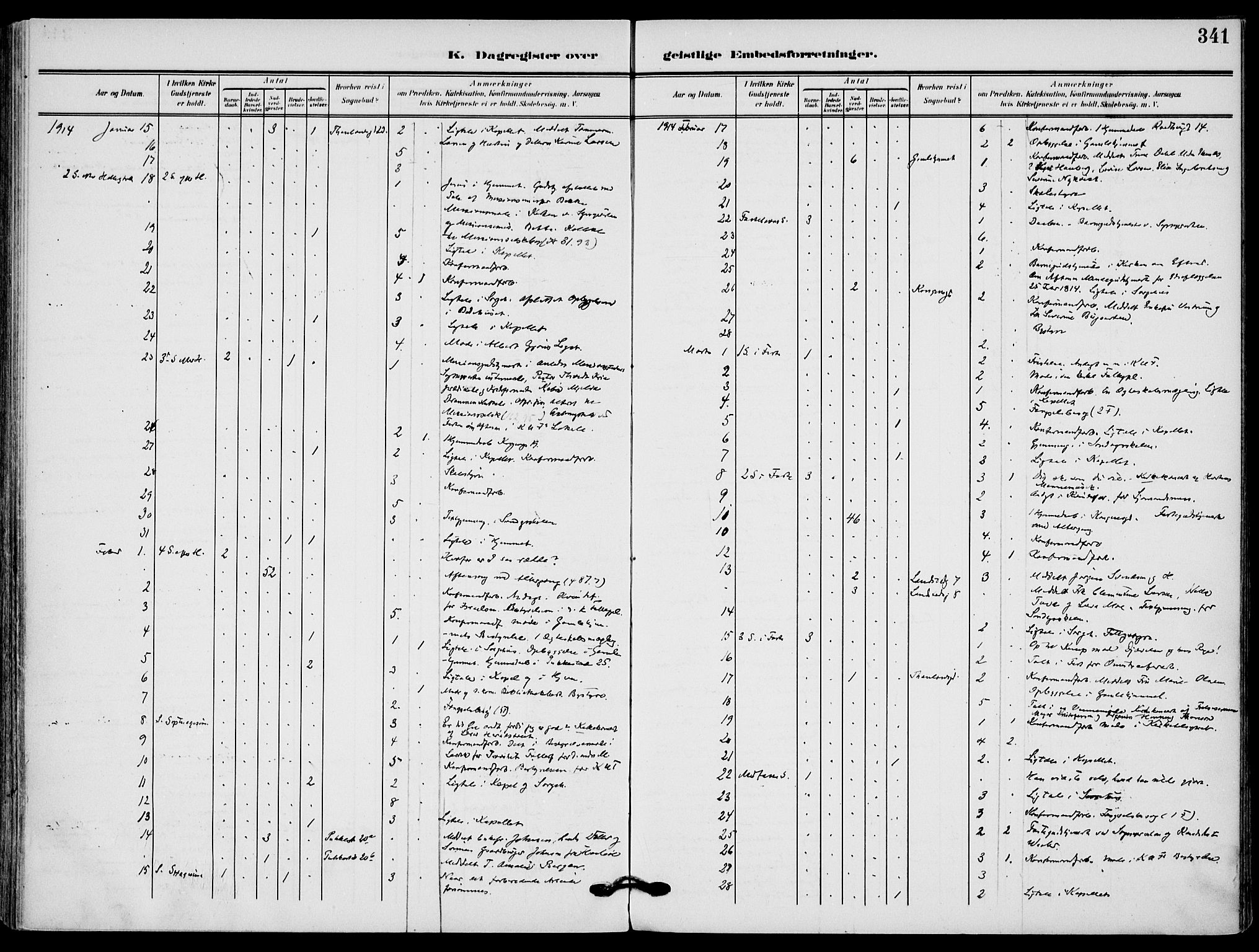 Sandefjord kirkebøker, AV/SAKO-A-315/F/Fa/L0005: Parish register (official) no. 5, 1906-1915, p. 341