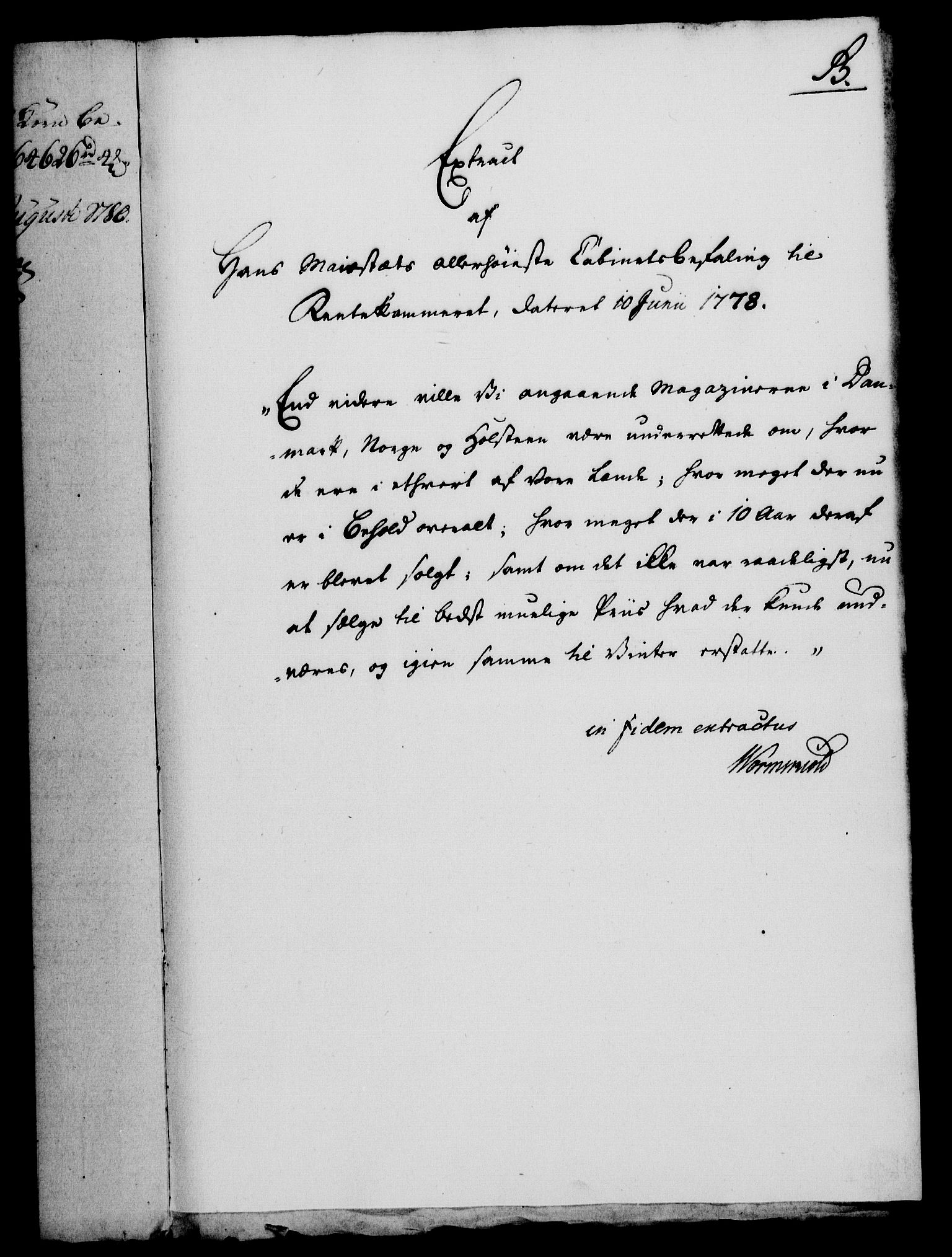 Rentekammeret, Kammerkanselliet, AV/RA-EA-3111/G/Gf/Gfa/L0062: Norsk relasjons- og resolusjonsprotokoll (merket RK 52.62), 1780, p. 463