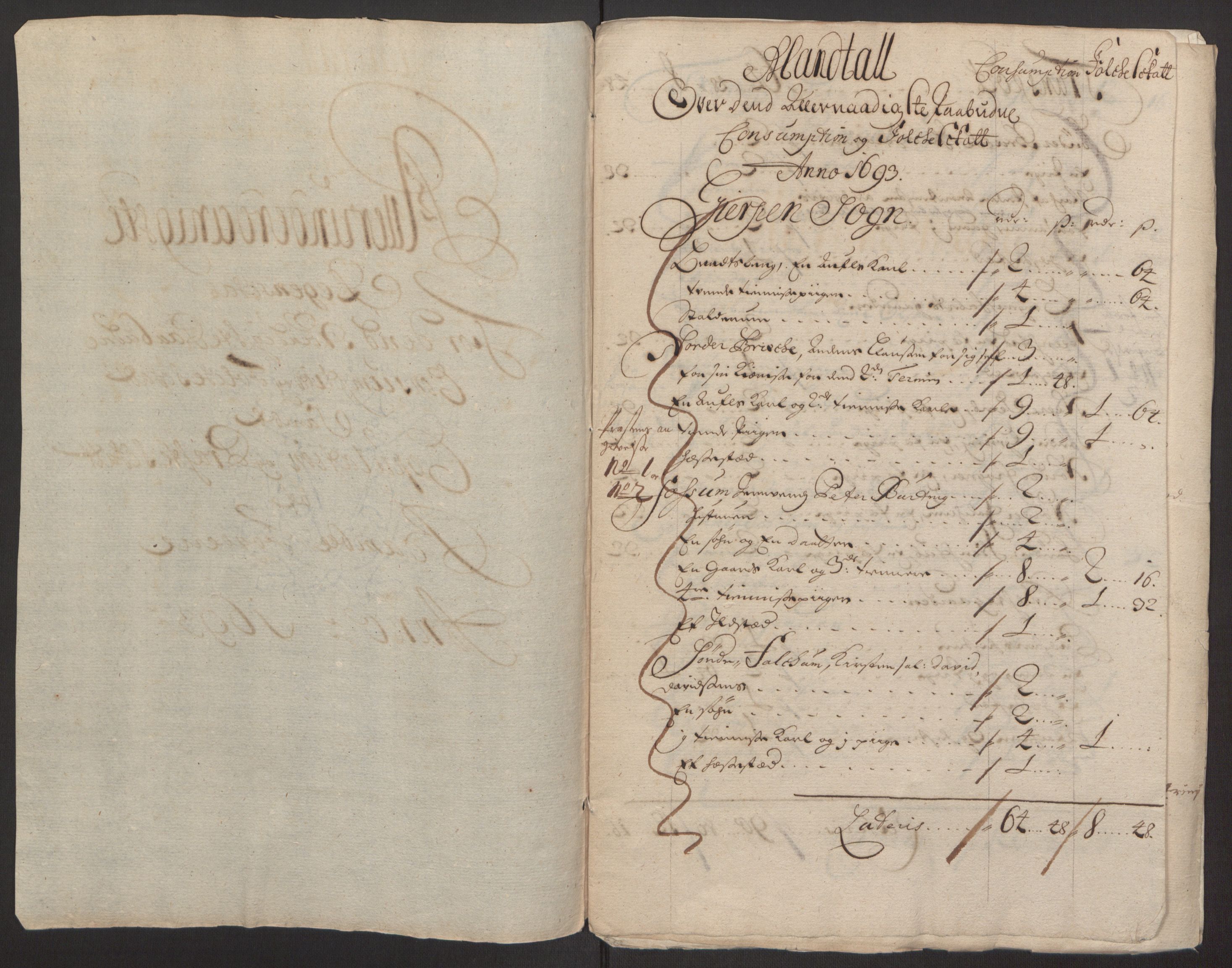 Rentekammeret inntil 1814, Reviderte regnskaper, Fogderegnskap, RA/EA-4092/R34/L2052: Fogderegnskap Bamble, 1692-1693, p. 340