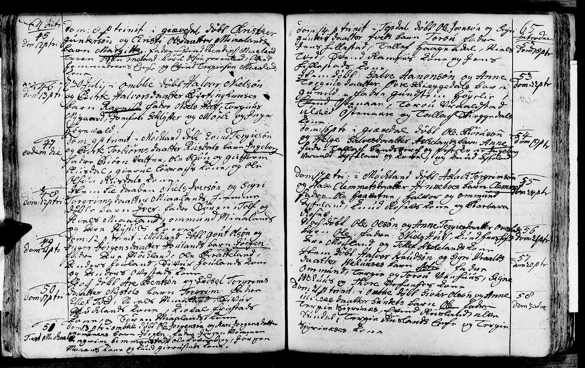 Åmli sokneprestkontor, SAK/1111-0050/F/Fa/Fac/L0003: Parish register (official) no. A 3, 1756-1775, p. 64-65