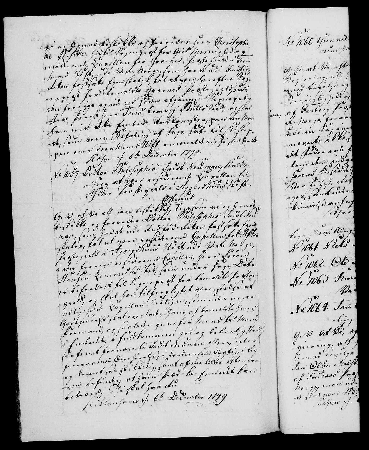 Danske Kanselli 1572-1799, AV/RA-EA-3023/F/Fc/Fca/Fcaa/L0059: Norske registre, 1799, p. 536b