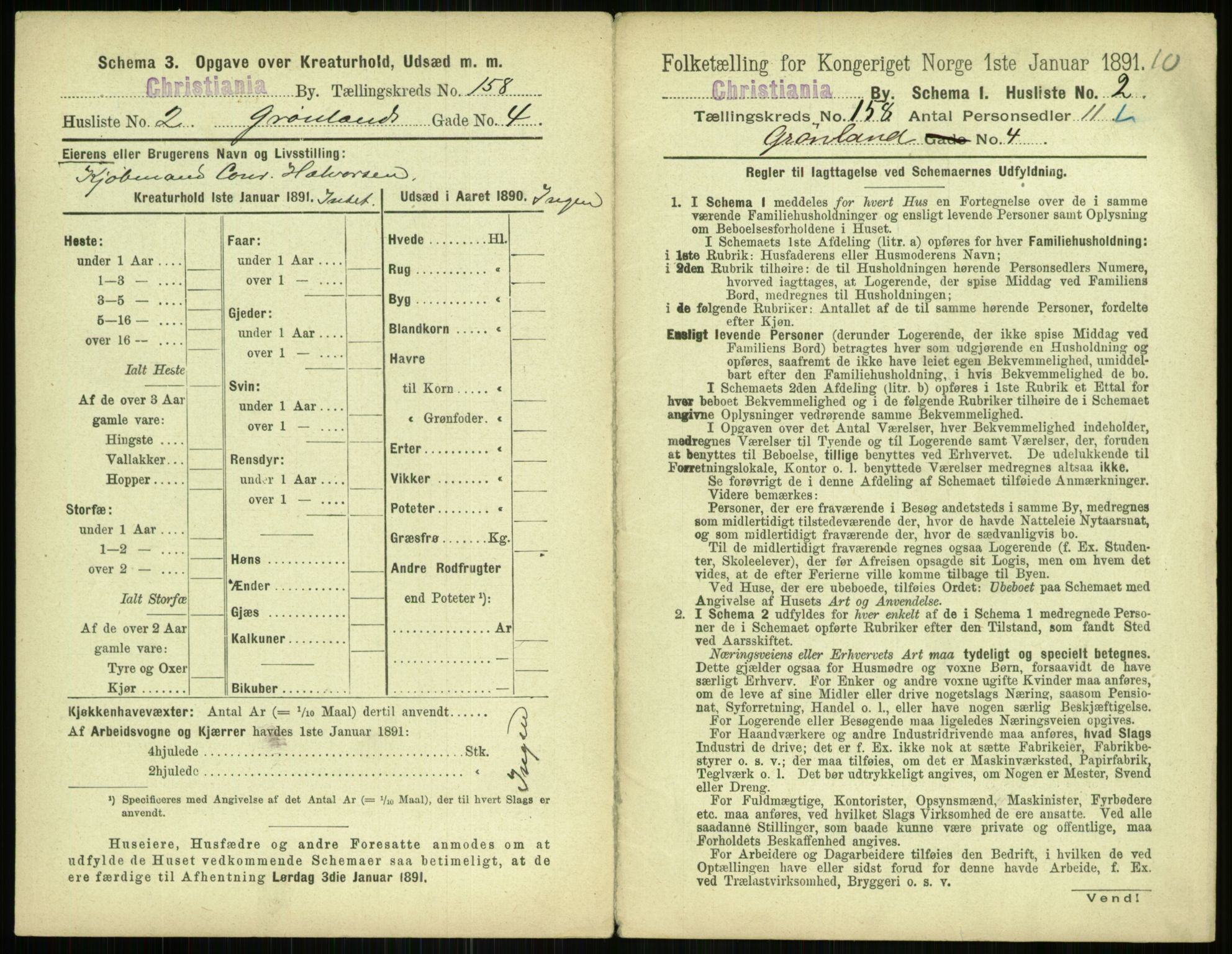 RA, 1891 census for 0301 Kristiania, 1891, p. 89625