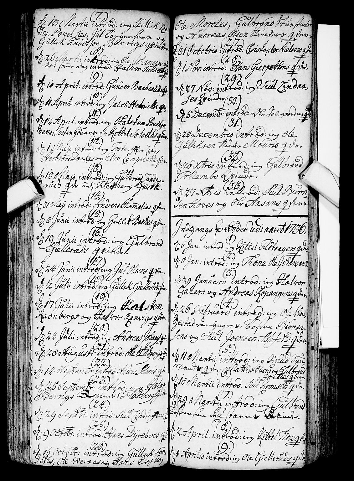 Flesberg kirkebøker, SAKO/A-18/F/Fa/L0002: Parish register (official) no. I 2, 1726-1747