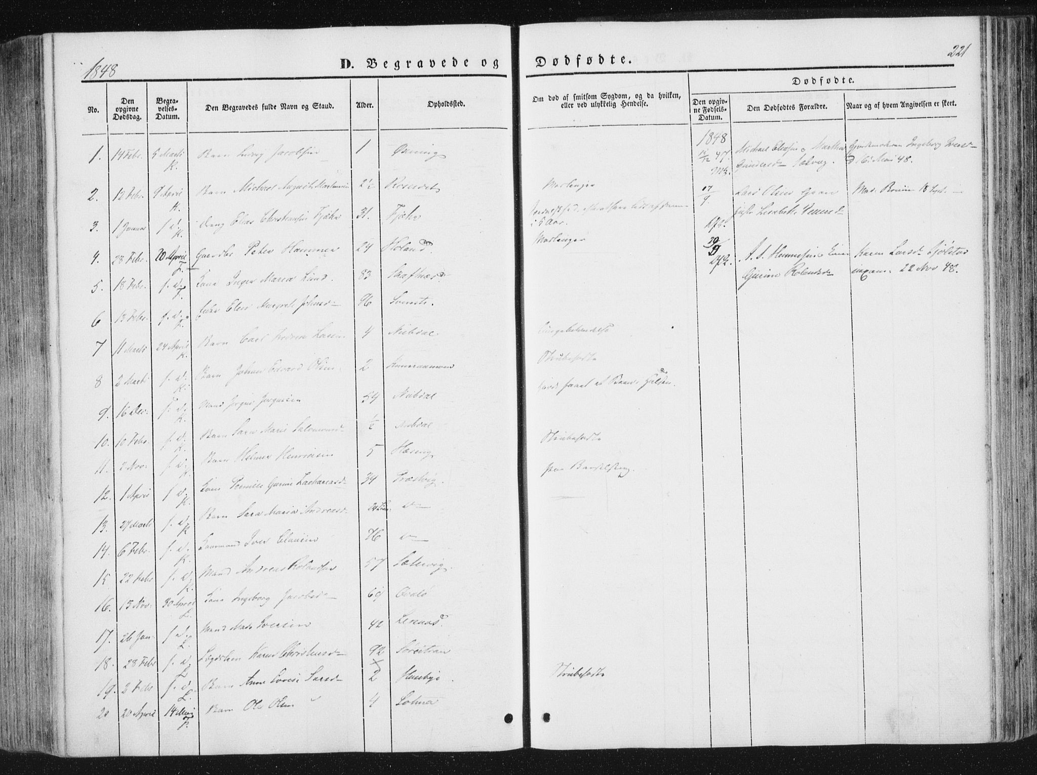 Ministerialprotokoller, klokkerbøker og fødselsregistre - Nord-Trøndelag, SAT/A-1458/780/L0640: Parish register (official) no. 780A05, 1845-1856, p. 221