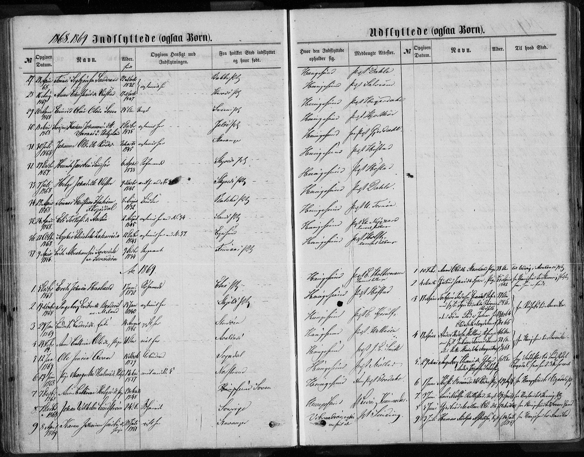 Torvastad sokneprestkontor, AV/SAST-A -101857/H/Ha/Haa/L0013: Parish register (official) no. A 12.2, 1867-1877