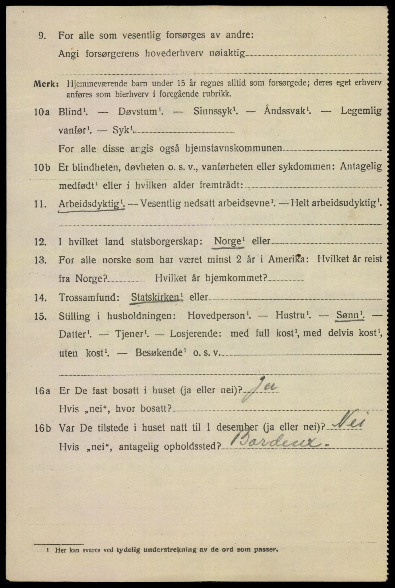 SAKO, 1920 census for Kragerø, 1920, p. 5348