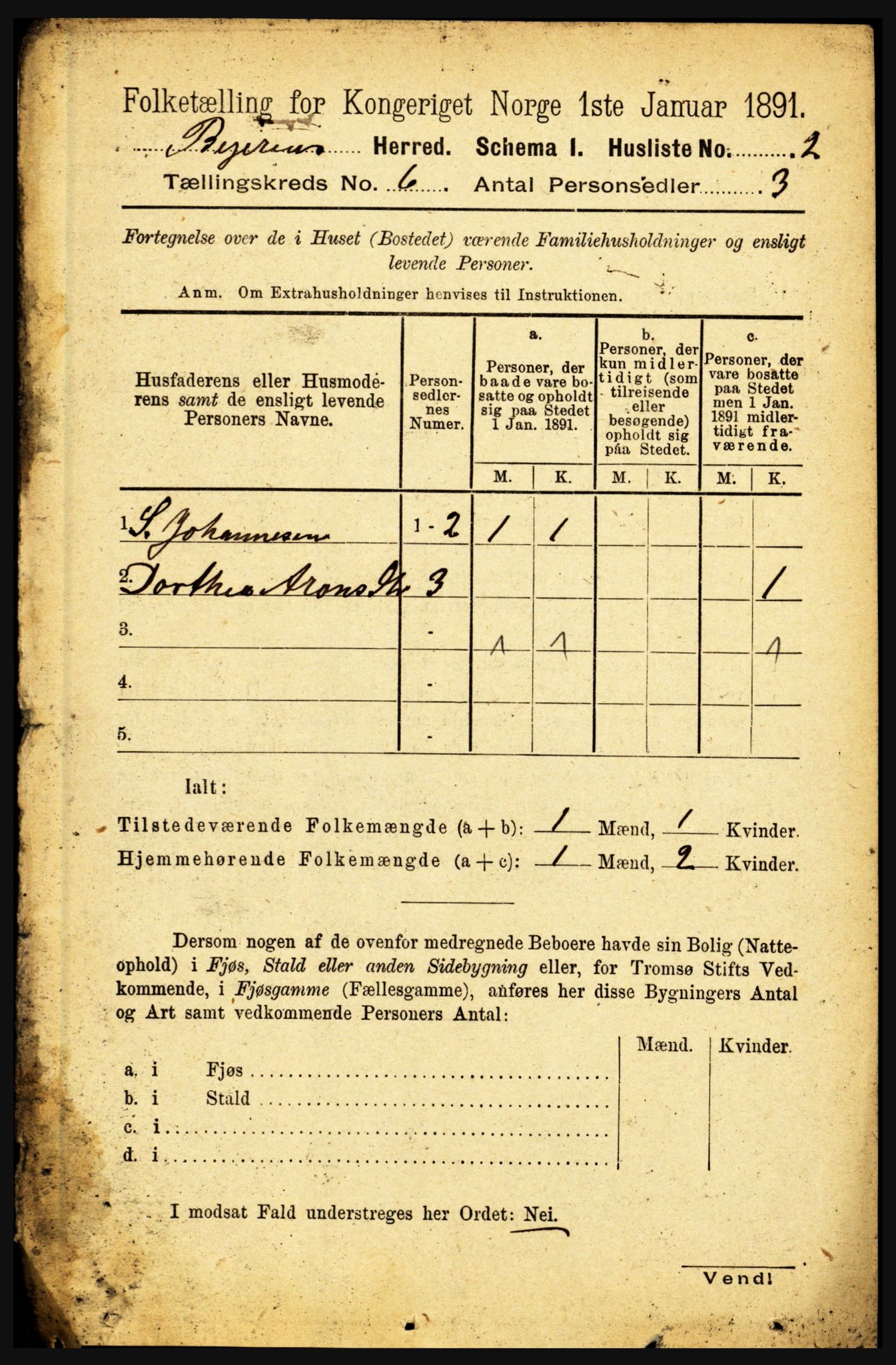 RA, 1891 census for 1839 Beiarn, 1891, p. 1856