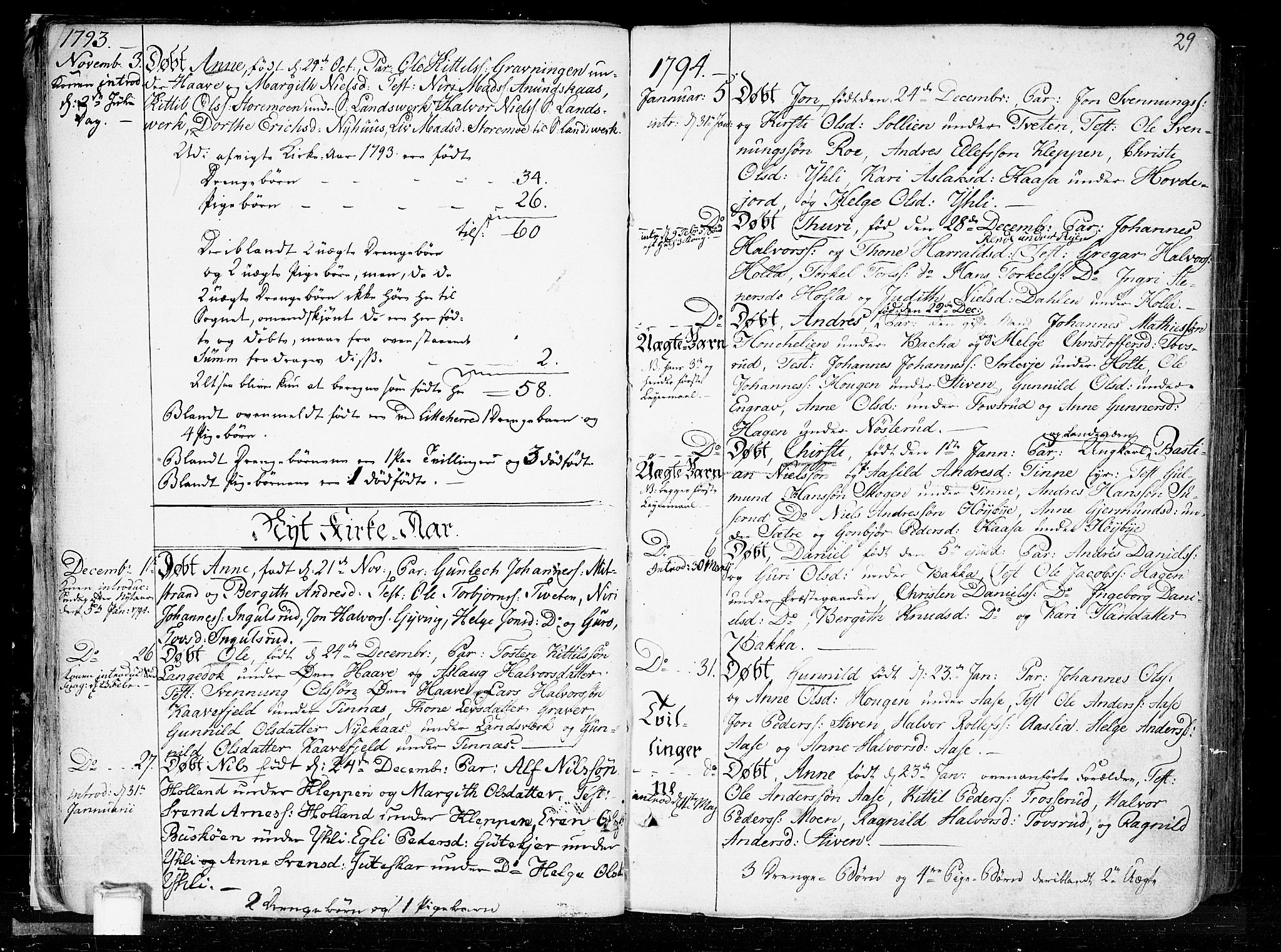 Heddal kirkebøker, AV/SAKO-A-268/F/Fa/L0004: Parish register (official) no. I 4, 1784-1814, p. 29