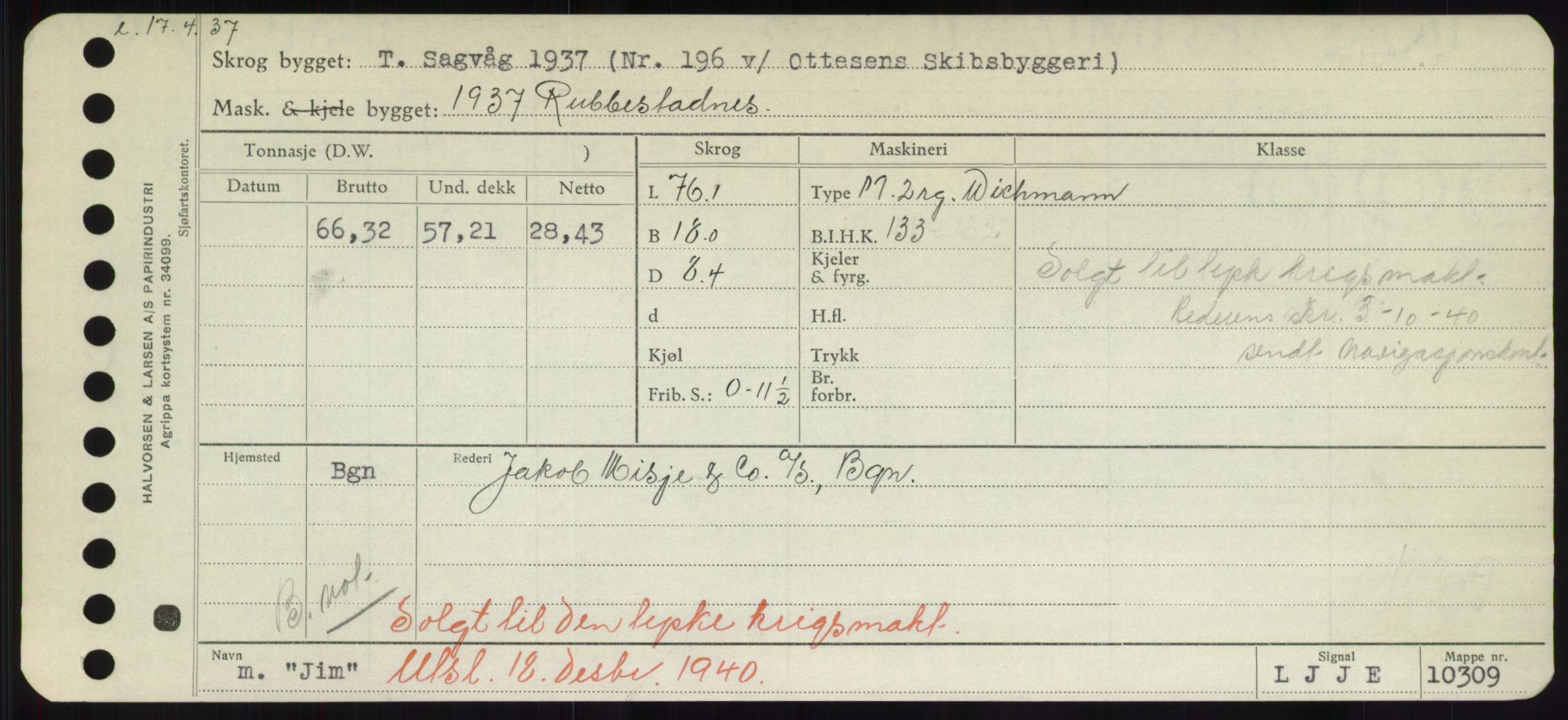 Sjøfartsdirektoratet med forløpere, Skipsmålingen, RA/S-1627/H/Hd/L0019: Fartøy, J, p. 385