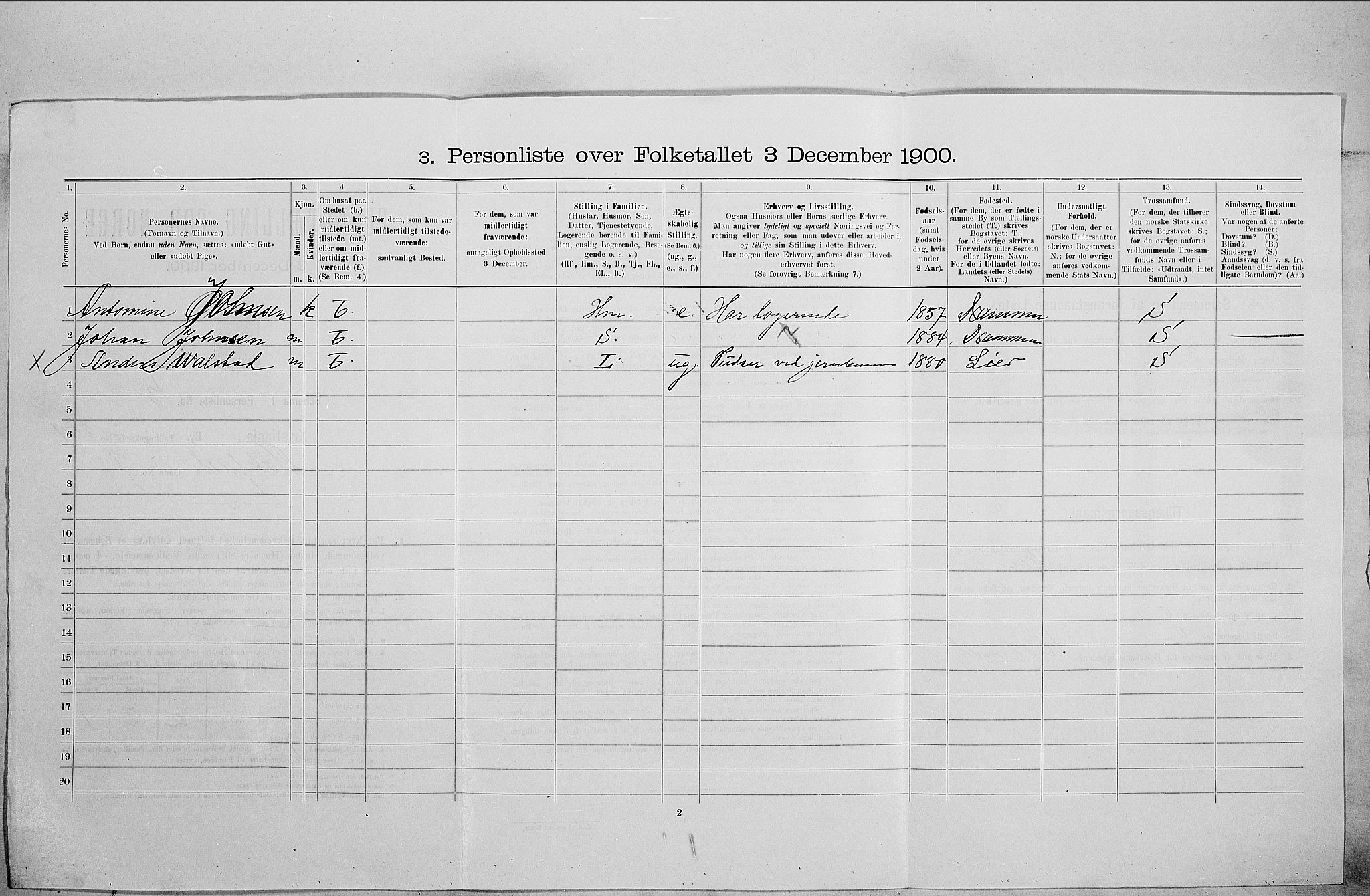 SAO, 1900 census for Kristiania, 1900, p. 59730