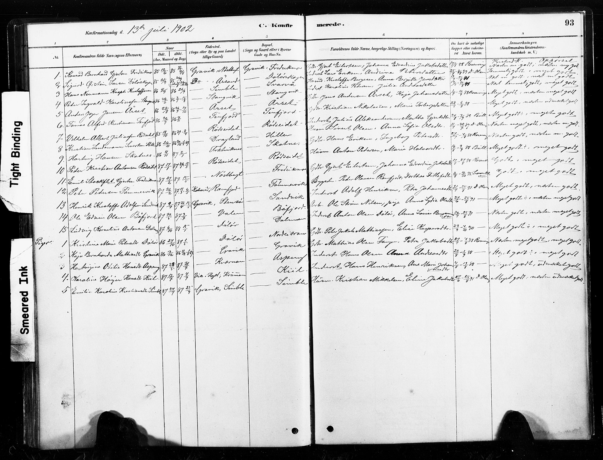 Ministerialprotokoller, klokkerbøker og fødselsregistre - Nord-Trøndelag, SAT/A-1458/789/L0705: Parish register (official) no. 789A01, 1878-1910, p. 93