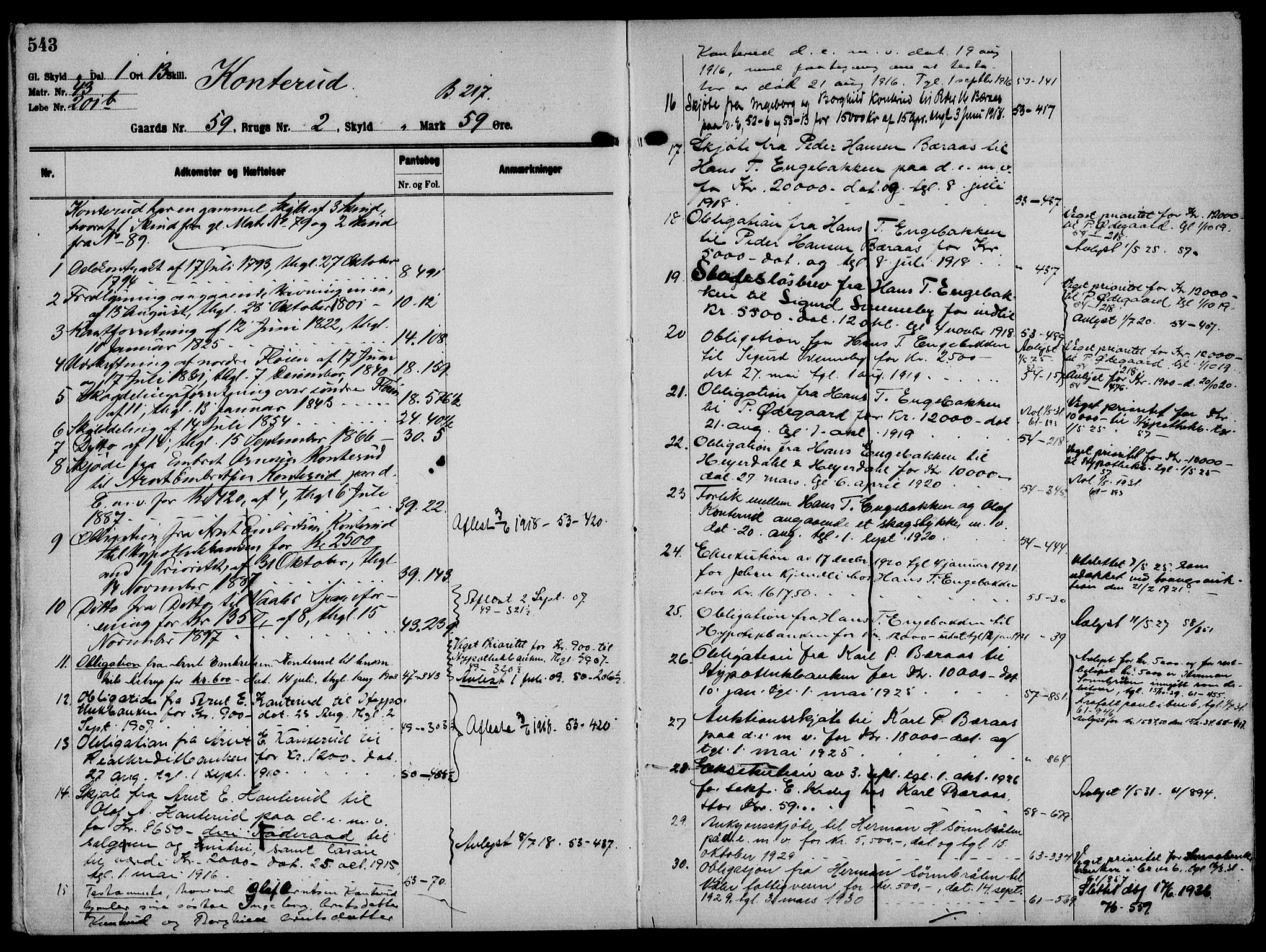 Solør tingrett, AV/SAH-TING-008/H/Ha/Hak/L0004: Mortgage register no. IV, 1900-1935, p. 543