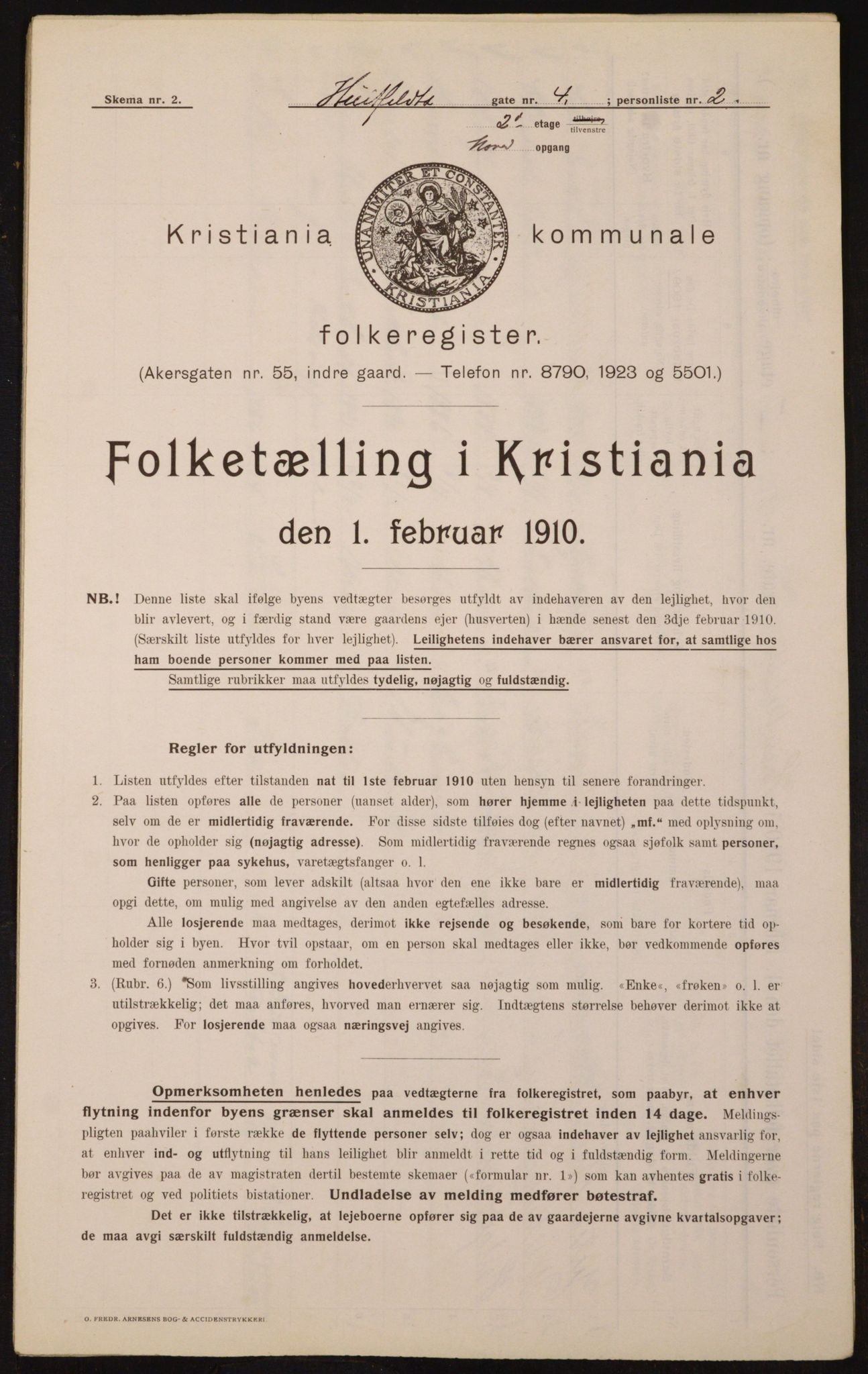 OBA, Municipal Census 1910 for Kristiania, 1910, p. 40765