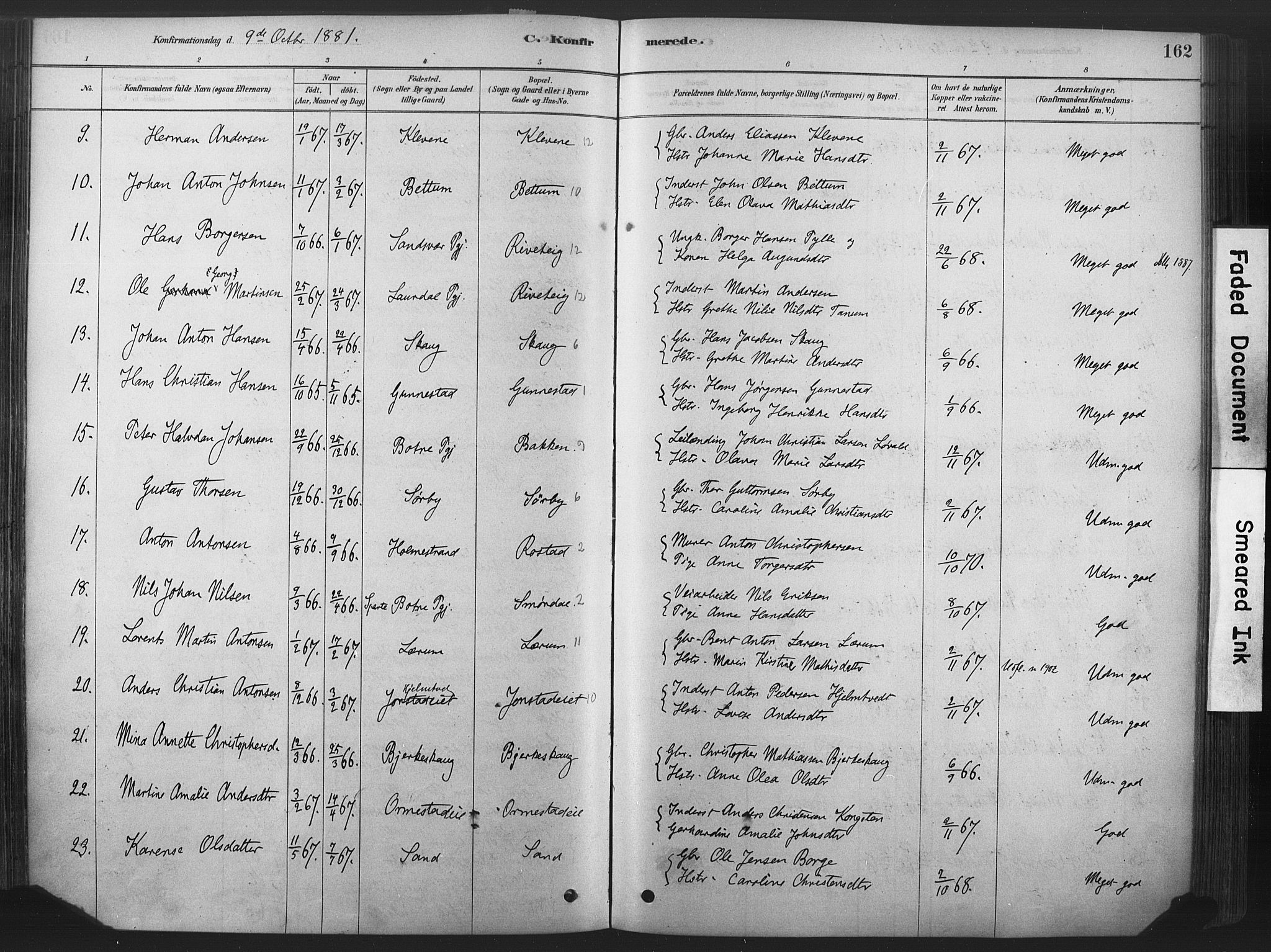 Våle kirkebøker, AV/SAKO-A-334/F/Fa/L0011: Parish register (official) no. I 11, 1878-1906, p. 162