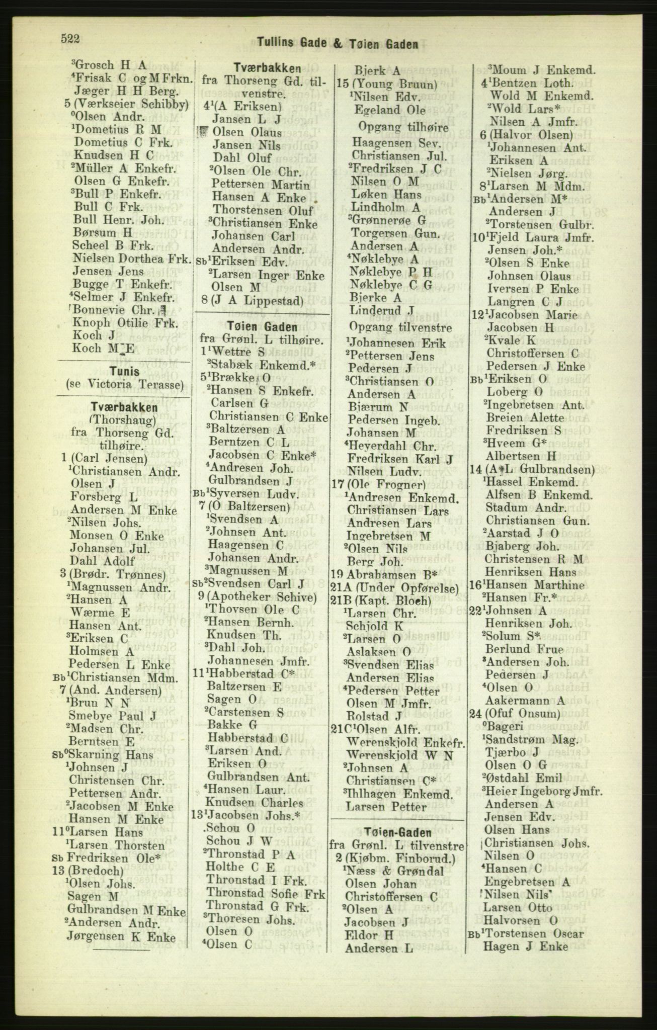 Kristiania/Oslo adressebok, PUBL/-, 1886, p. 522