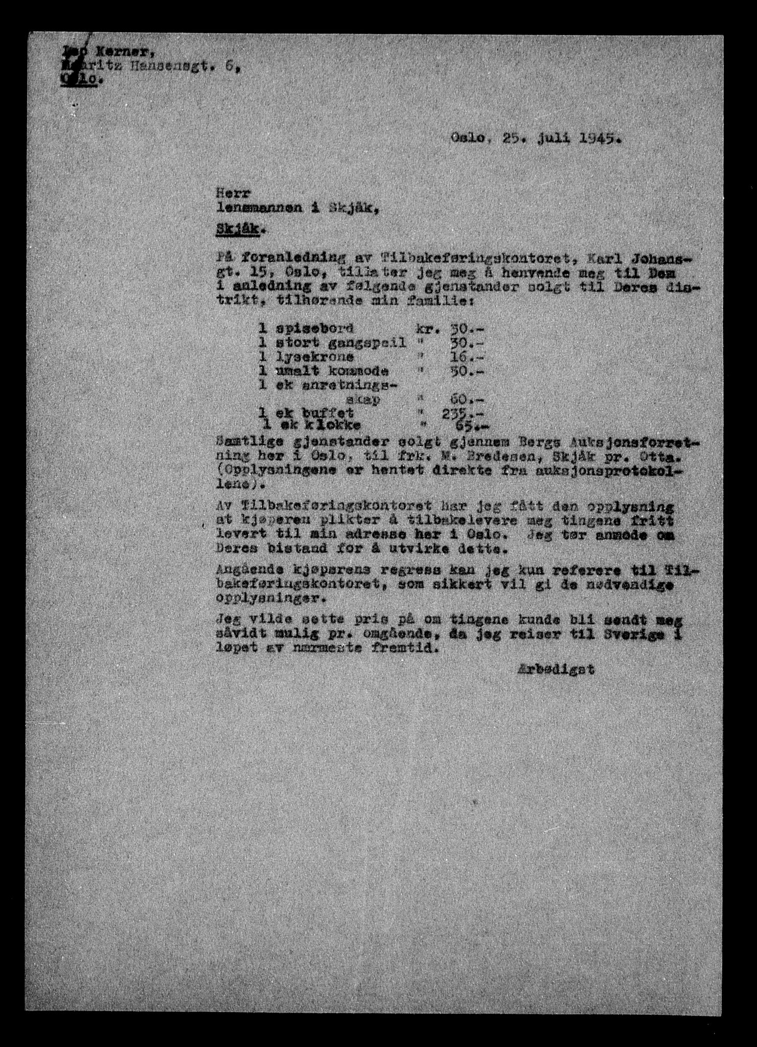 Justisdepartementet, Tilbakeføringskontoret for inndratte formuer, AV/RA-S-1564/H/Hc/Hcc/L0951: --, 1945-1947, p. 319