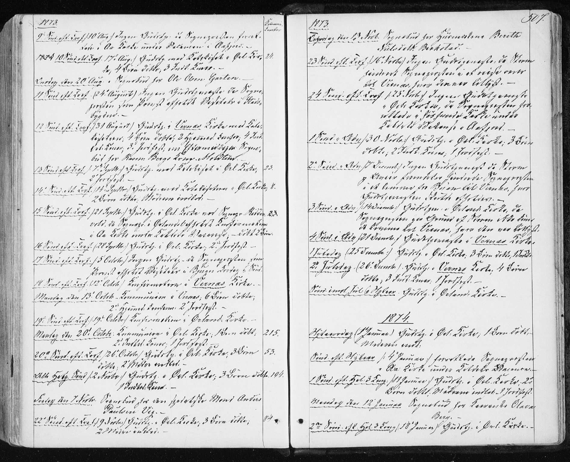 Ministerialprotokoller, klokkerbøker og fødselsregistre - Sør-Trøndelag, SAT/A-1456/659/L0737: Parish register (official) no. 659A07, 1857-1875, p. 507
