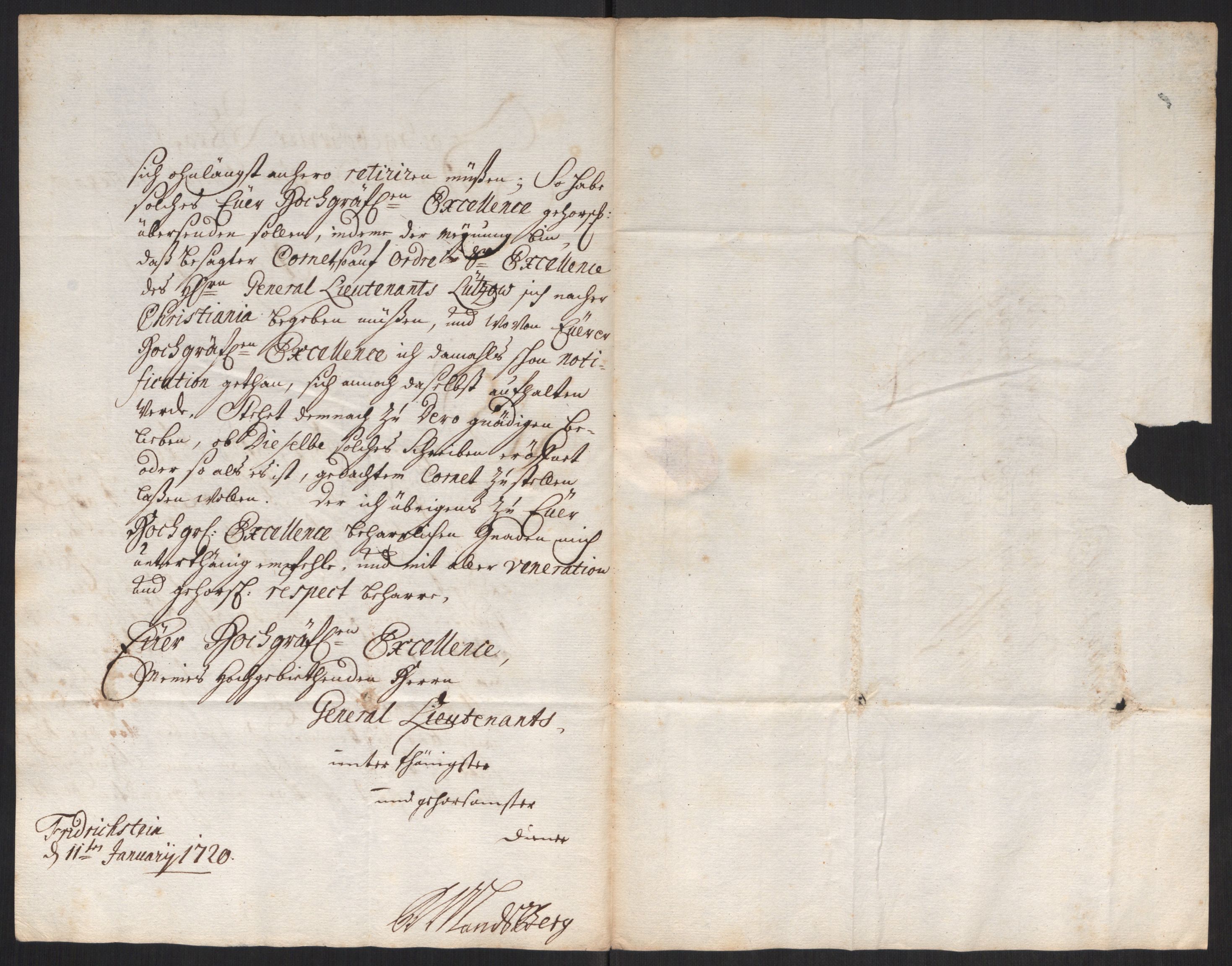 Kommanderende general (KG I) med Det norske krigsdirektorium, AV/RA-EA-5419/D/L0152: Fredriksten festning: Brev, inventarfortegnelser og regnskapsekstrakter, 1720-1723, p. 16