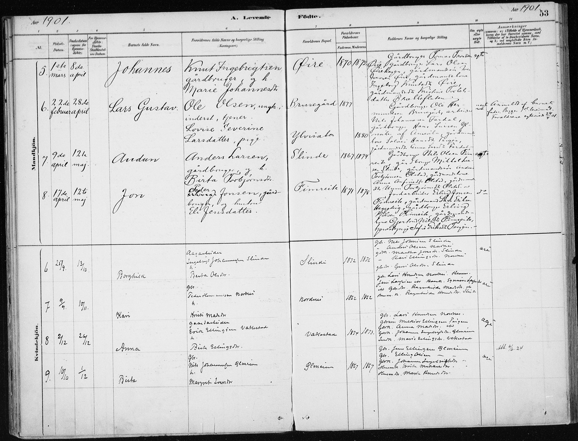 Sogndal sokneprestembete, AV/SAB-A-81301/H/Haa/Haac/L0001: Parish register (official) no. C 1, 1878-1907, p. 53