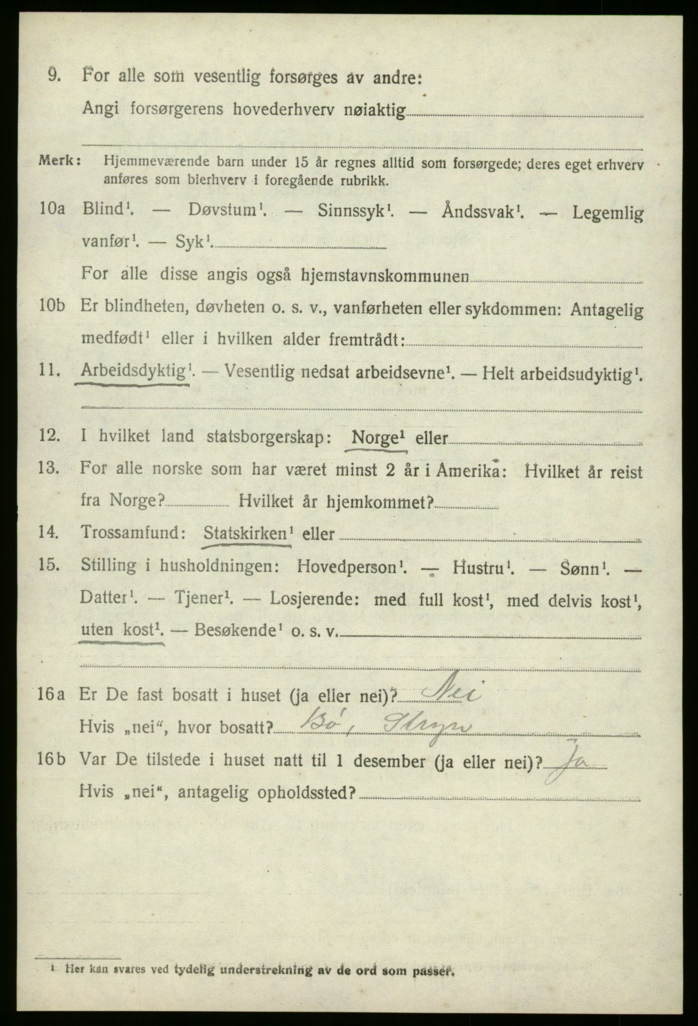 SAB, 1920 census for Stryn, 1920, p. 5509