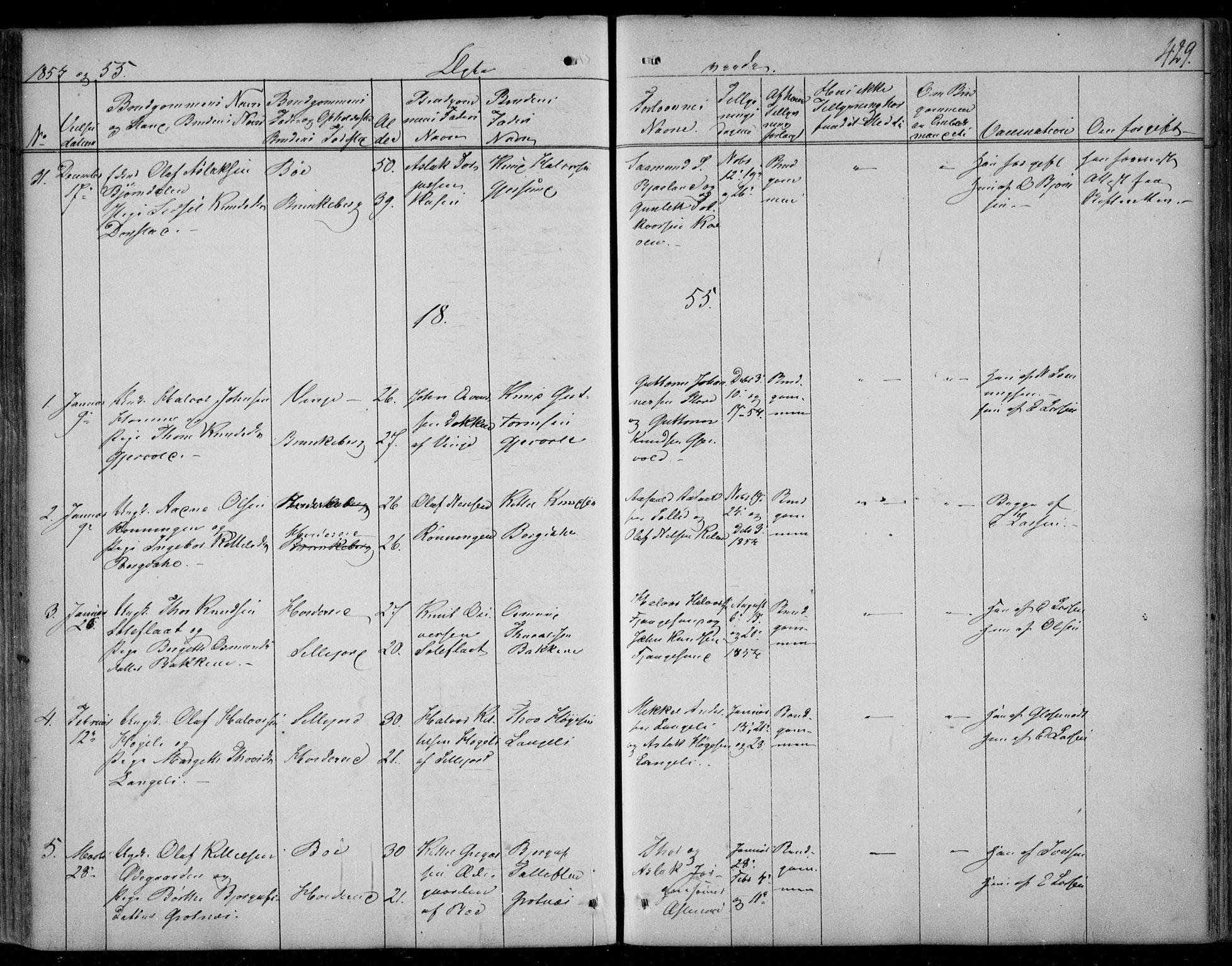 Kviteseid kirkebøker, SAKO/A-276/F/Fa/L0006: Parish register (official) no. I 6, 1836-1858, p. 429