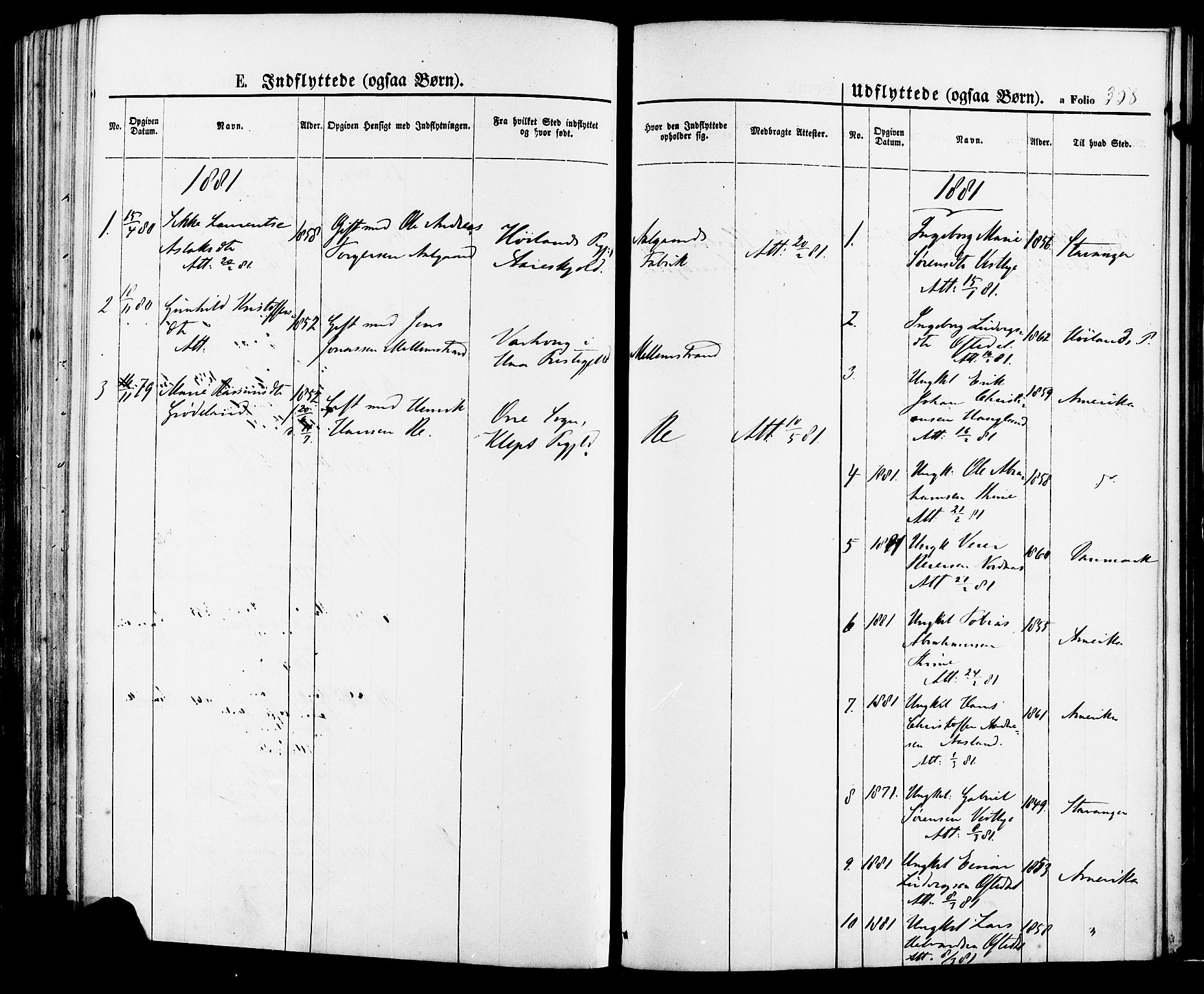Lye sokneprestkontor, SAST/A-101794/001/30BA/L0008: Parish register (official) no. A 7, 1872-1881, p. 358