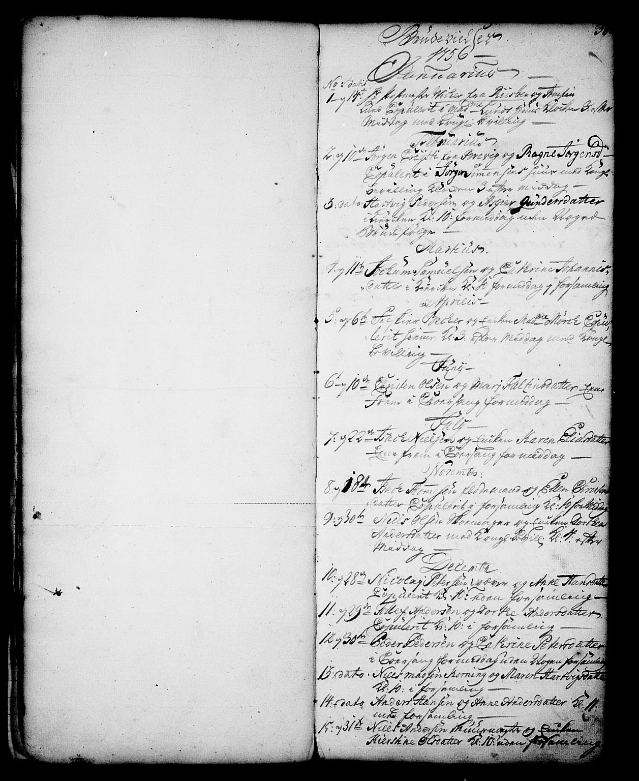 Skien kirkebøker, SAKO/A-302/G/Ga/L0001: Parish register (copy) no. 1, 1756-1791, p. 30