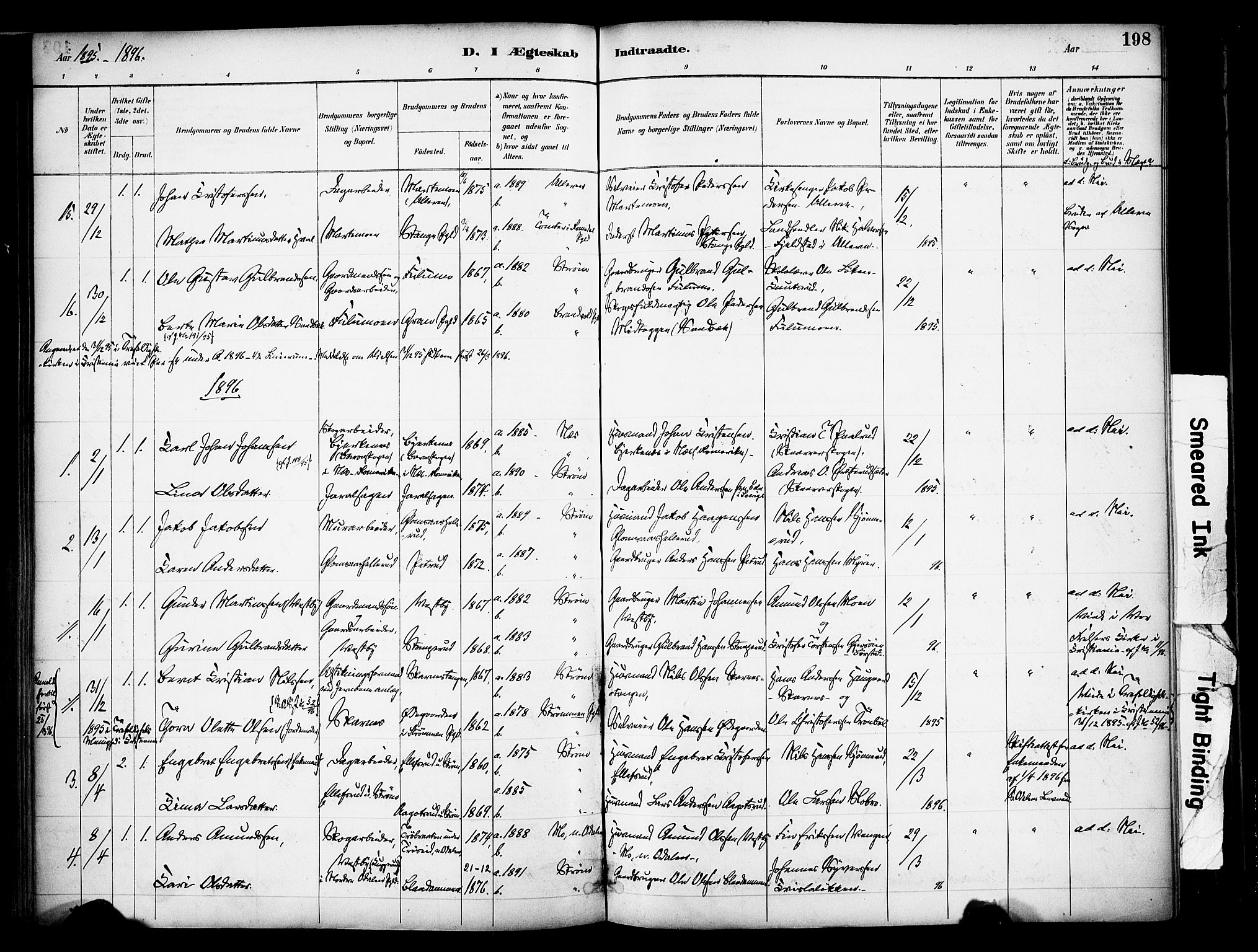 Sør-Odal prestekontor, AV/SAH-PREST-030/H/Ha/Haa/L0007: Parish register (official) no. 7, 1886-1925, p. 198