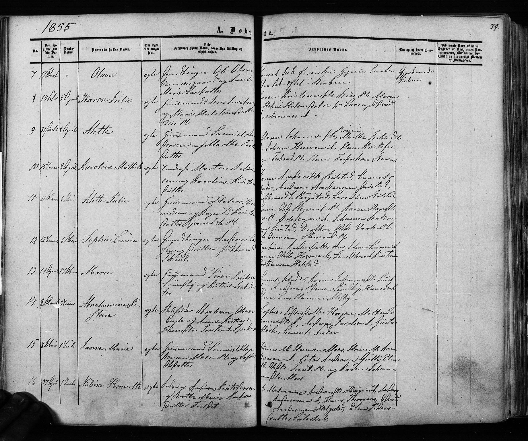 Ås prestekontor Kirkebøker, AV/SAO-A-10894/F/Fa/L0007: Parish register (official) no. I 7, 1854-1870, p. 79