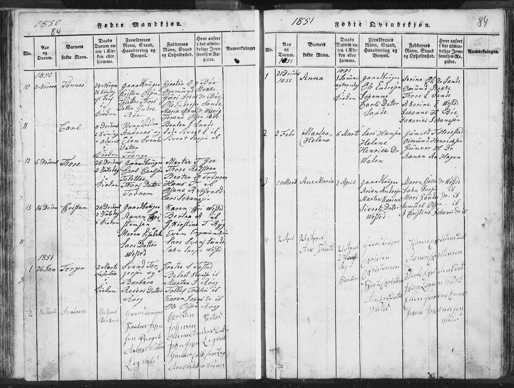 Hetland sokneprestkontor, SAST/A-101826/30/30BA/L0001: Parish register (official) no. A 1, 1816-1856, p. 84