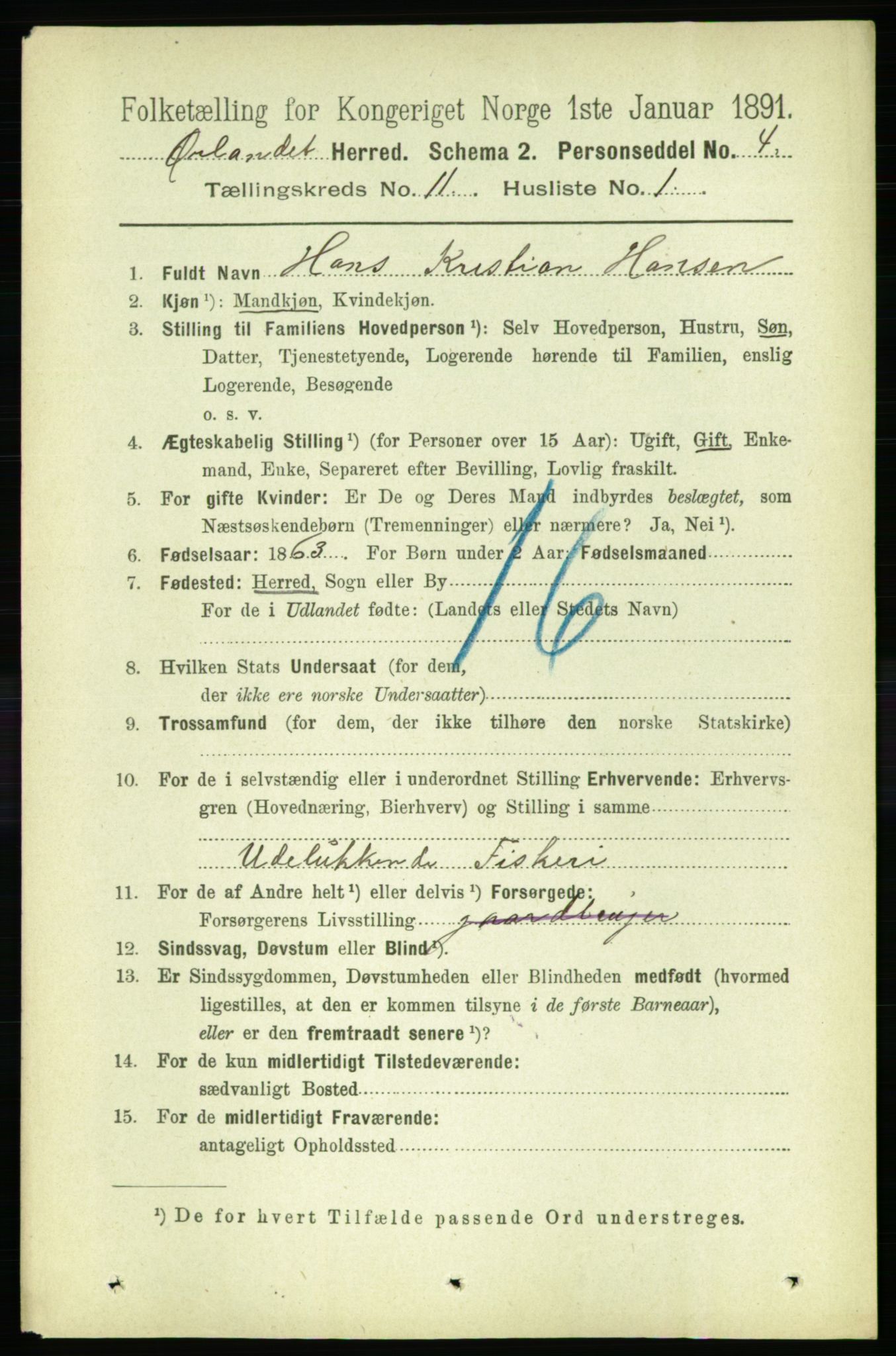 RA, 1891 census for 1621 Ørland, 1891, p. 4905