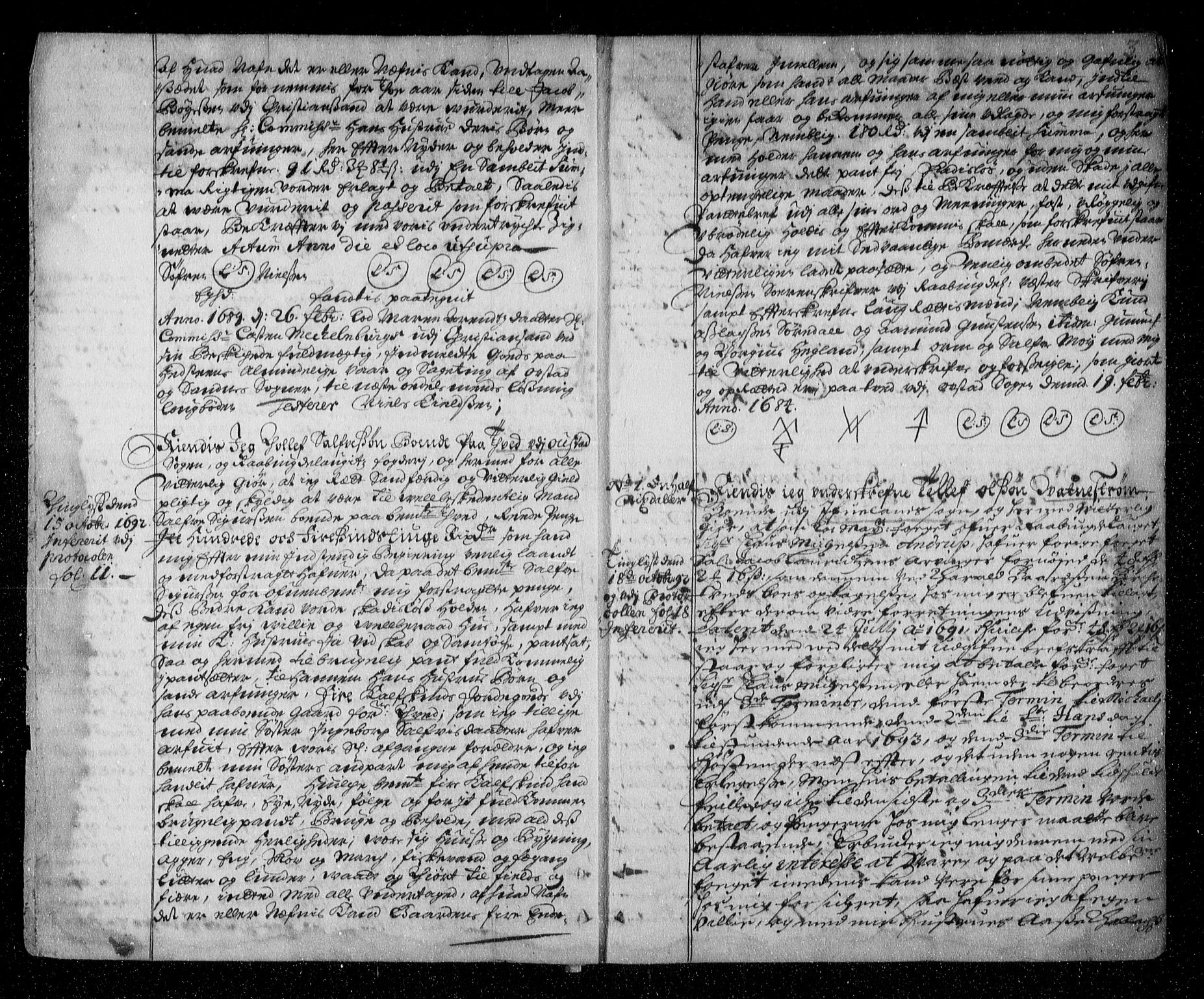 Setesdal sorenskriveri, SAK/1221-0011/G/Gb/L0001: Mortgage book no. 1A, 1692-1697, p. 3