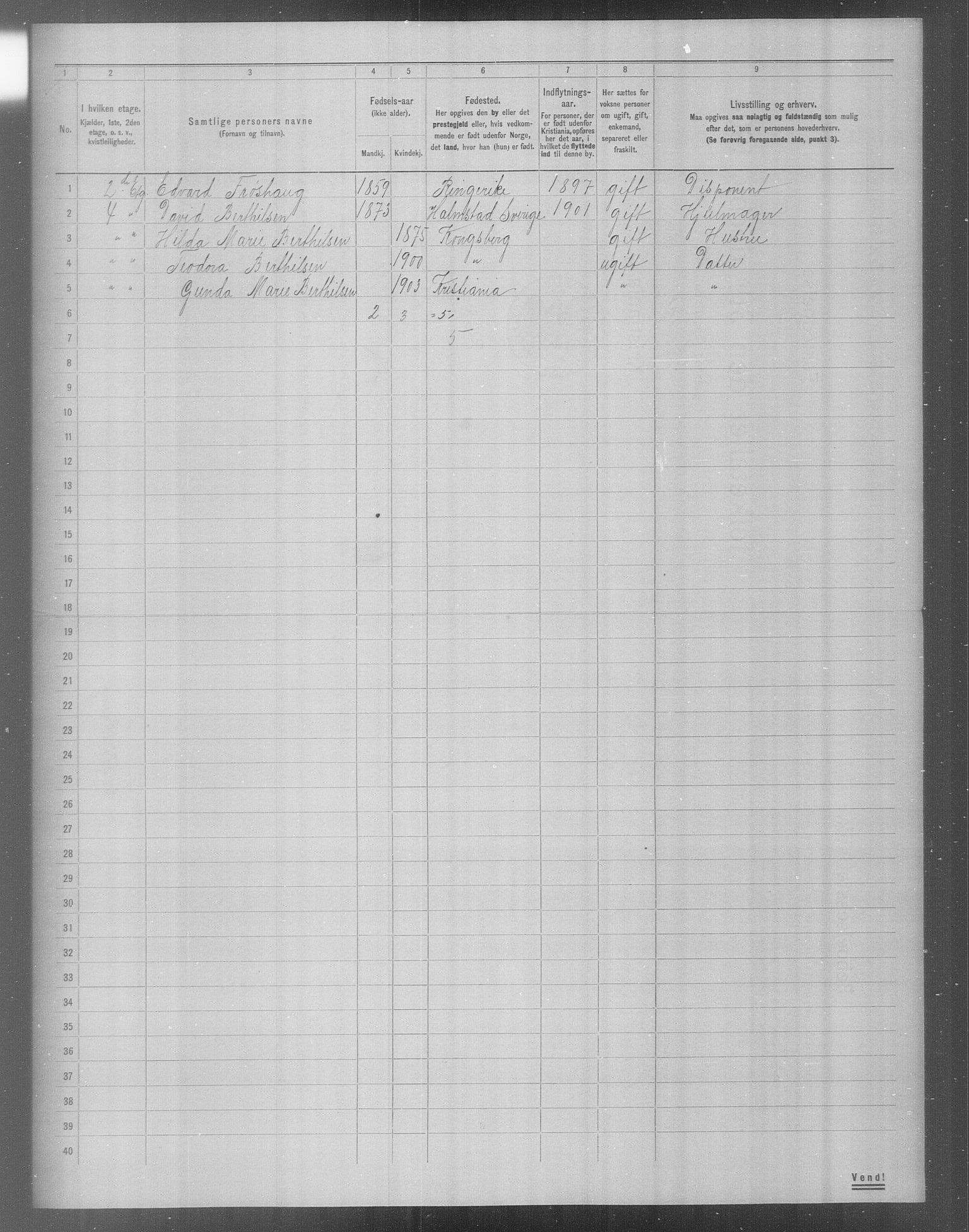 OBA, Municipal Census 1904 for Kristiania, 1904, p. 20111