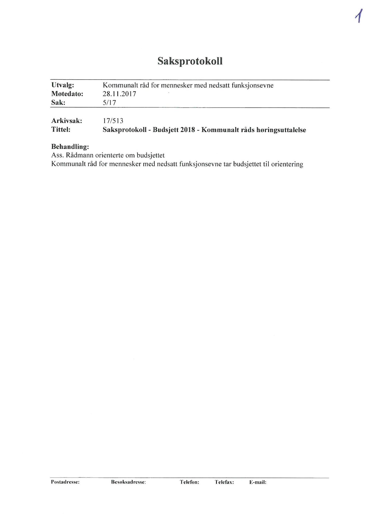 Klæbu Kommune, TRKO/KK/05-UOm/L009: Utvalg for omsorg - Møtedokumenter, 2018, p. 59