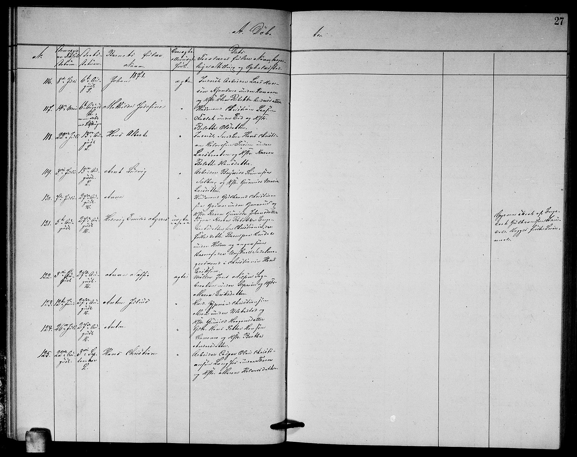 Høland prestekontor Kirkebøker, AV/SAO-A-10346a/G/Ga/L0006: Parish register (copy) no. I 6, 1869-1879, p. 27