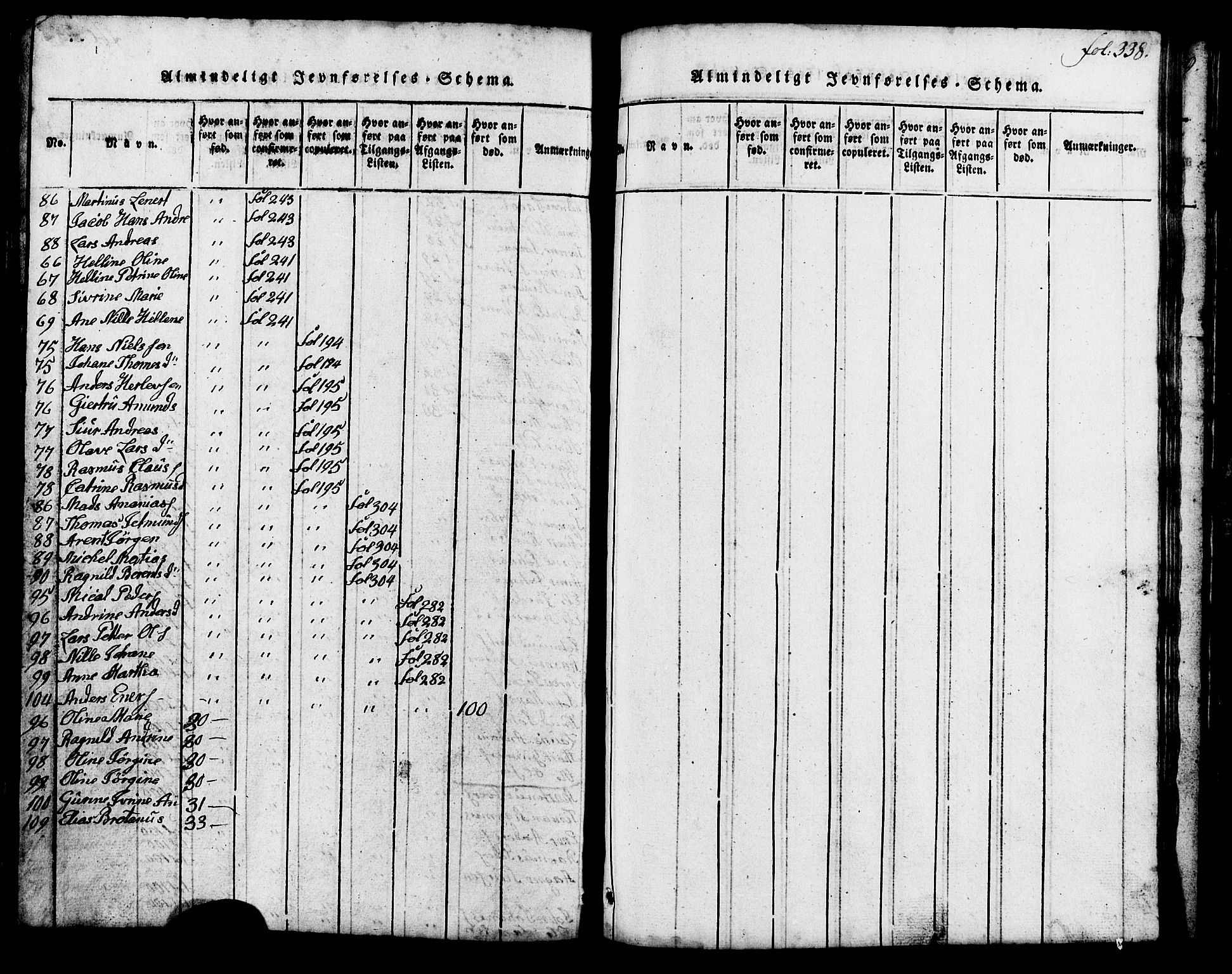 Ministerialprotokoller, klokkerbøker og fødselsregistre - Møre og Romsdal, SAT/A-1454/537/L0520: Parish register (copy) no. 537C01, 1819-1868, p. 338