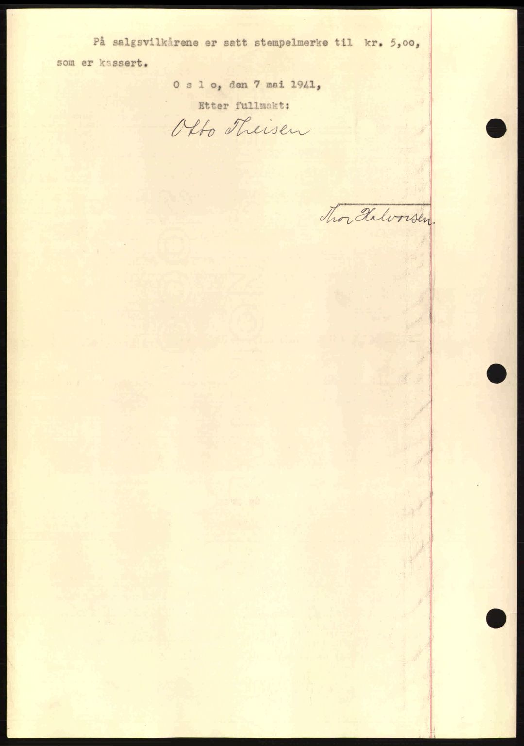 Nordmøre sorenskriveri, SAT/A-4132/1/2/2Ca: Mortgage book no. A90, 1941-1941, Diary no: : 989/1941