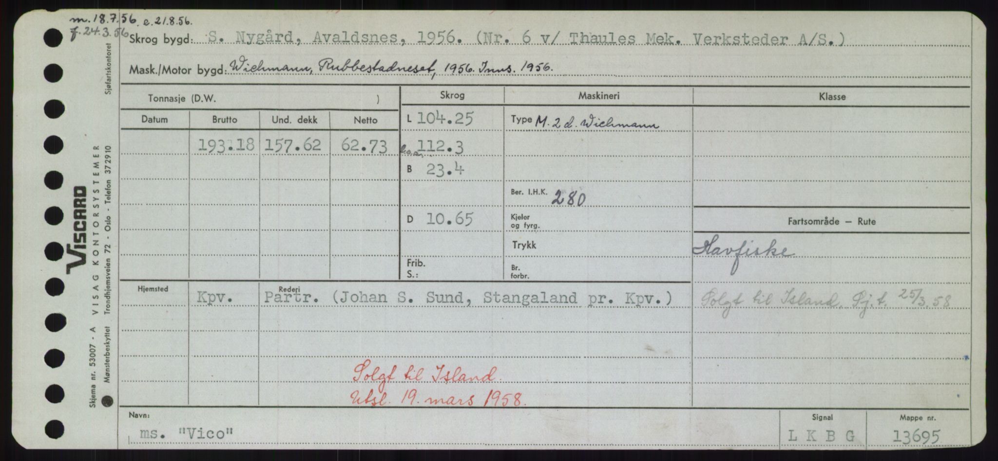 Sjøfartsdirektoratet med forløpere, Skipsmålingen, RA/S-1627/H/Hd/L0041: Fartøy, Vi-Ås, p. 33