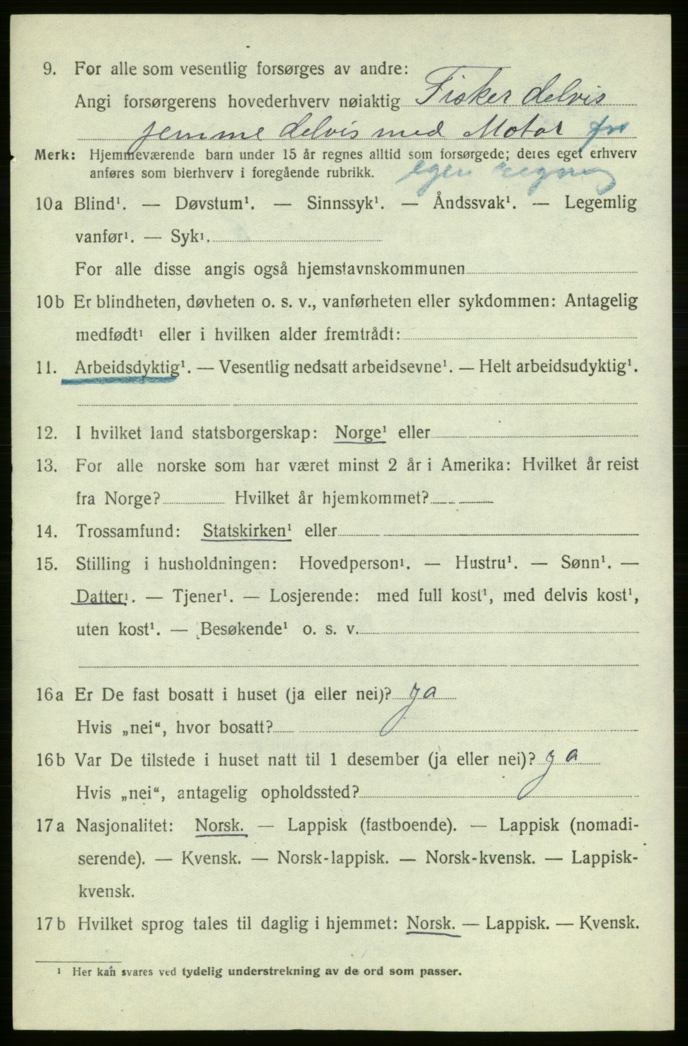 SATØ, 1920 census for , 1920, p. 647