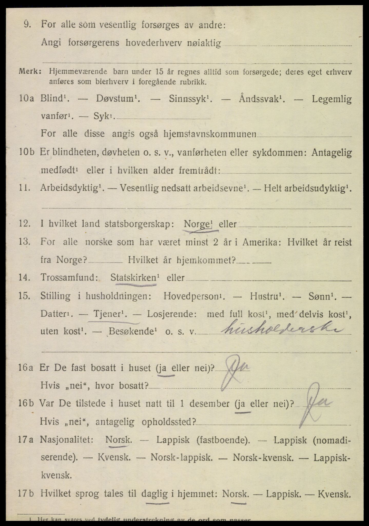 SAT, 1920 census for Alstahaug, 1920, p. 1904