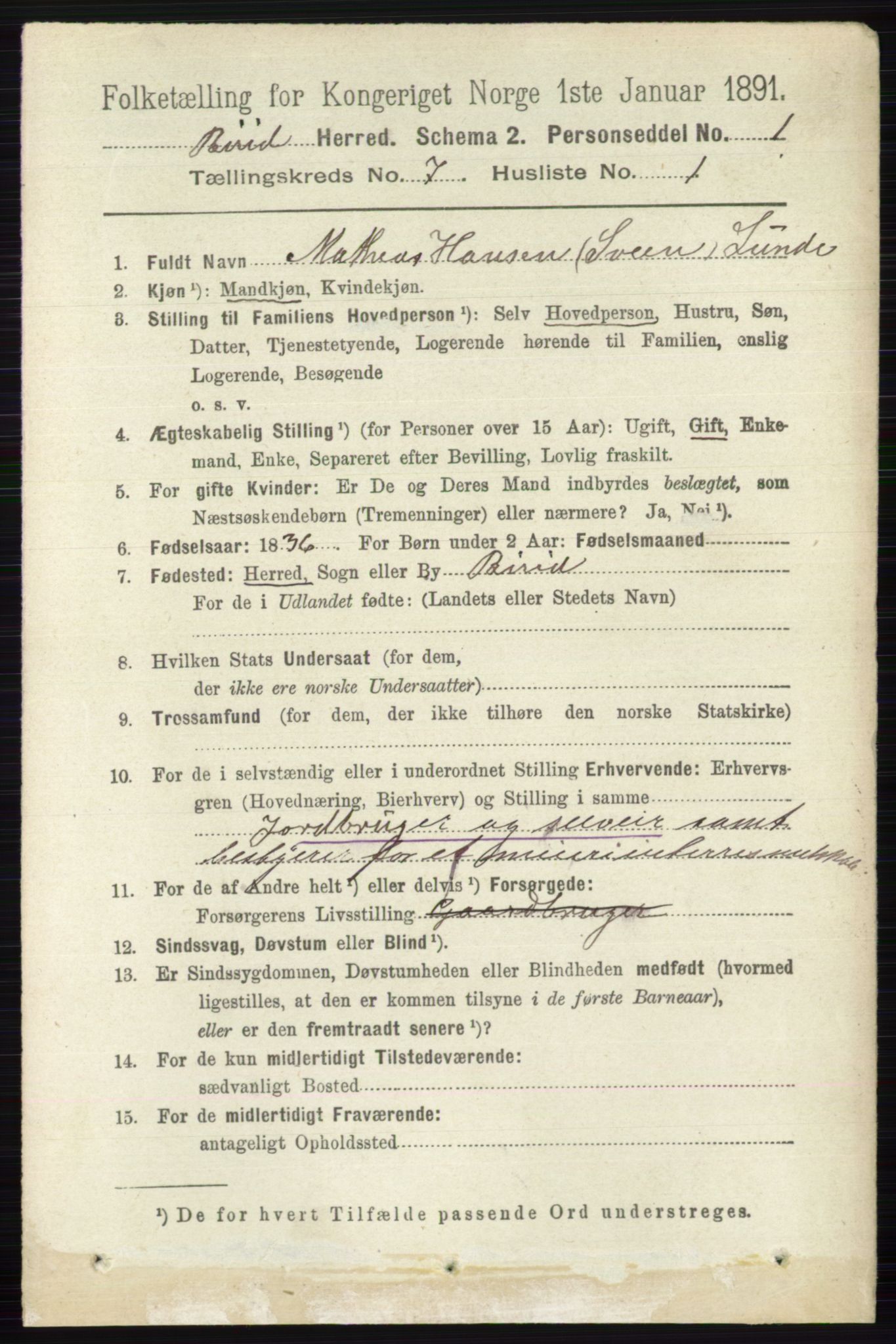 RA, 1891 census for 0525 Biri, 1891, p. 2449