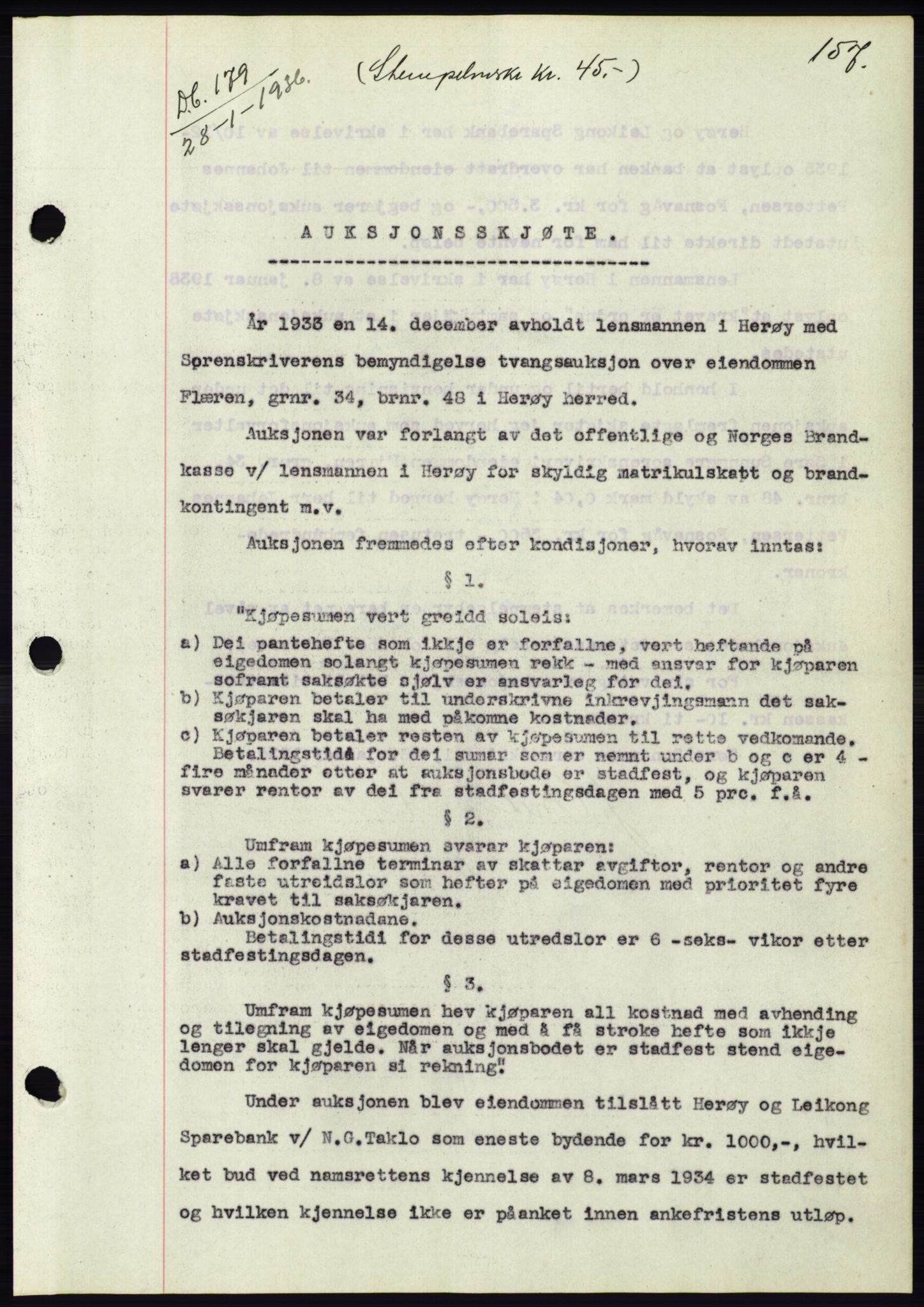 Søre Sunnmøre sorenskriveri, AV/SAT-A-4122/1/2/2C/L0060: Mortgage book no. 54, 1935-1936, Deed date: 28.01.1936