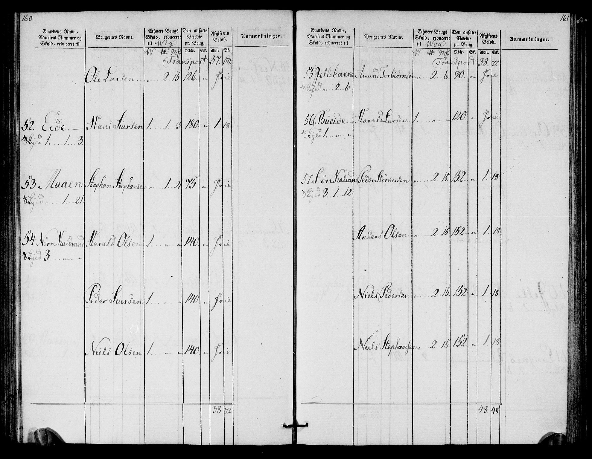 Rentekammeret inntil 1814, Realistisk ordnet avdeling, AV/RA-EA-4070/N/Ne/Nea/L0125b: Sunnmøre fogderi. Oppebørselsregister for fogderiets søndre del, 1803, p. 82