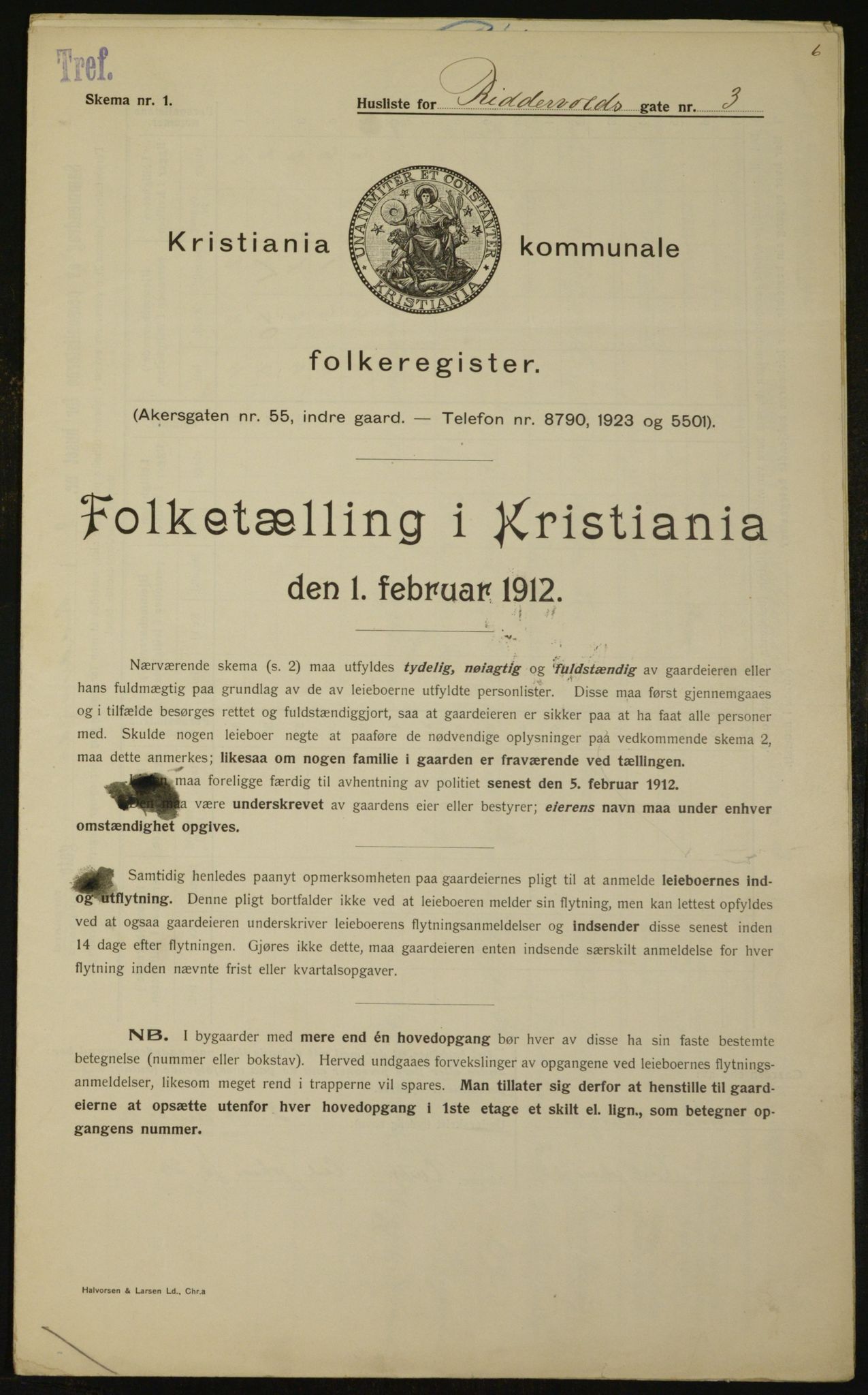 OBA, Municipal Census 1912 for Kristiania, 1912, p. 83236