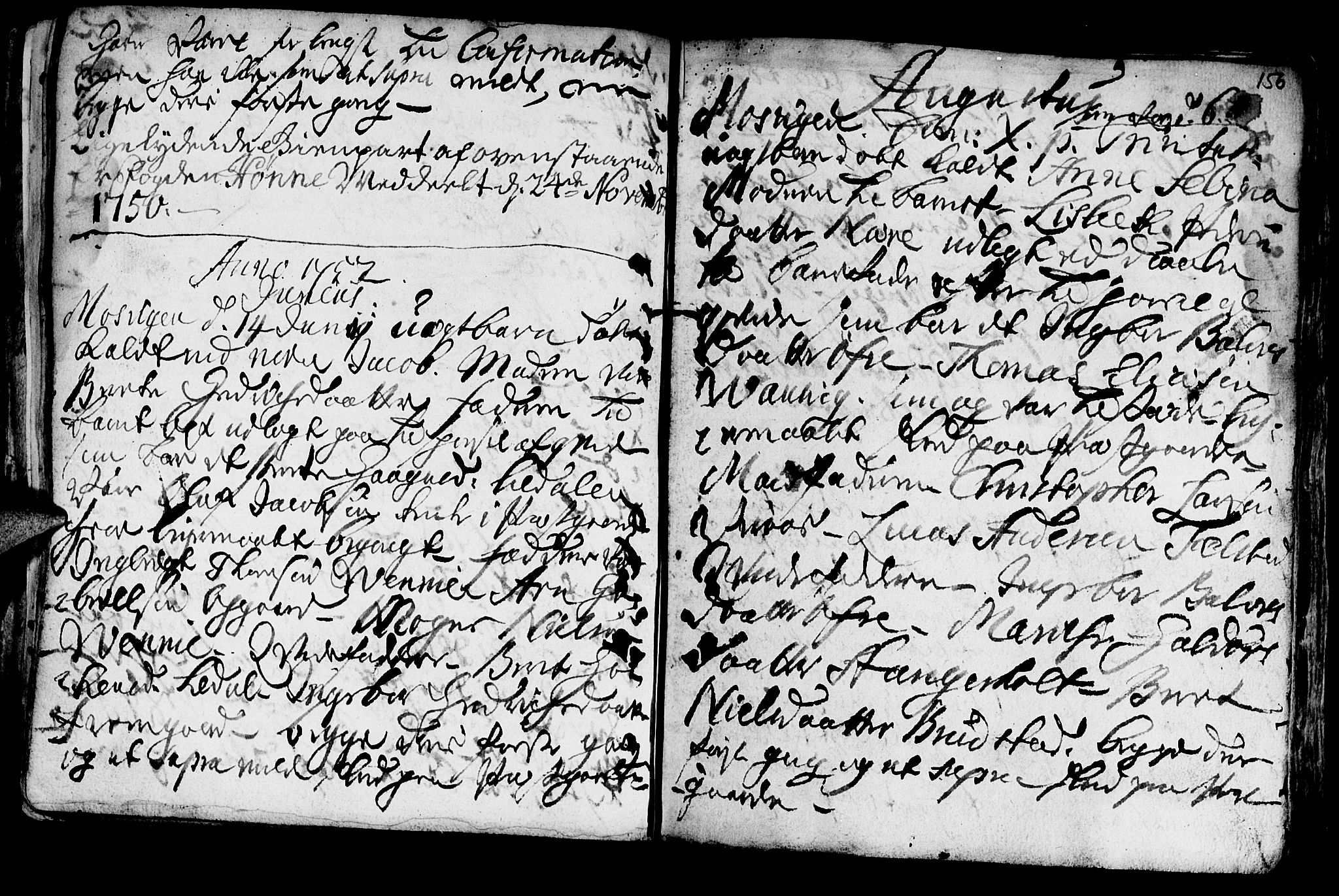 Ministerialprotokoller, klokkerbøker og fødselsregistre - Nord-Trøndelag, SAT/A-1458/722/L0215: Parish register (official) no. 722A02, 1718-1755, p. 156