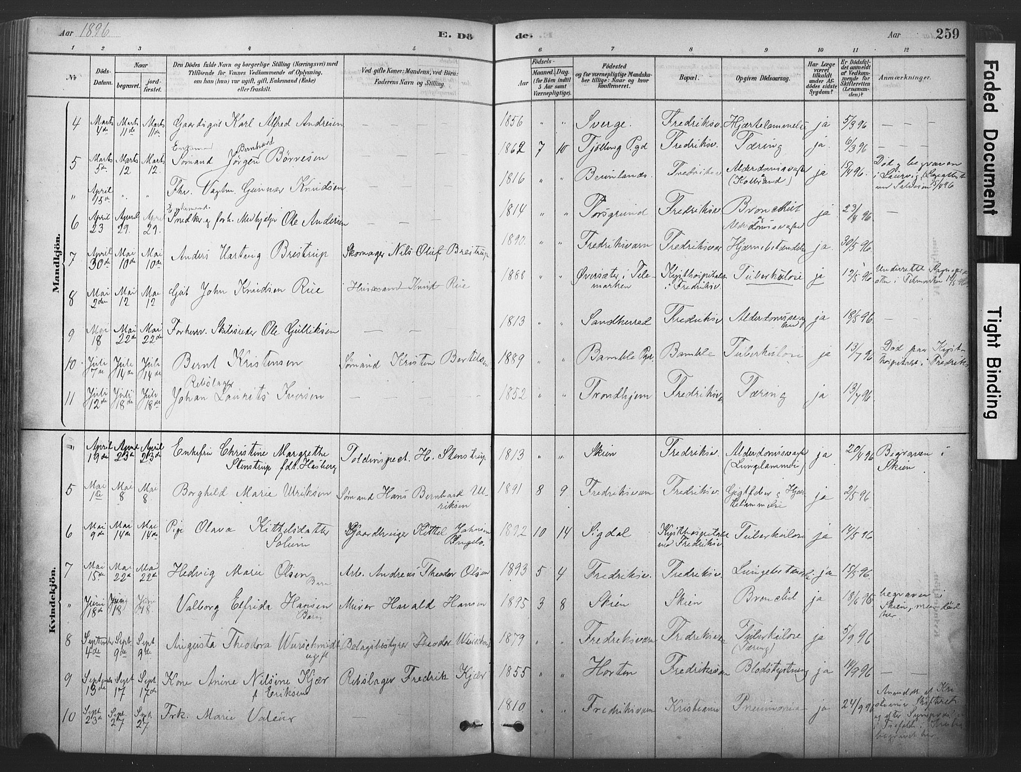 Stavern kirkebøker, AV/SAKO-A-318/F/Fa/L0008: Parish register (official) no. 8, 1878-1905, p. 259